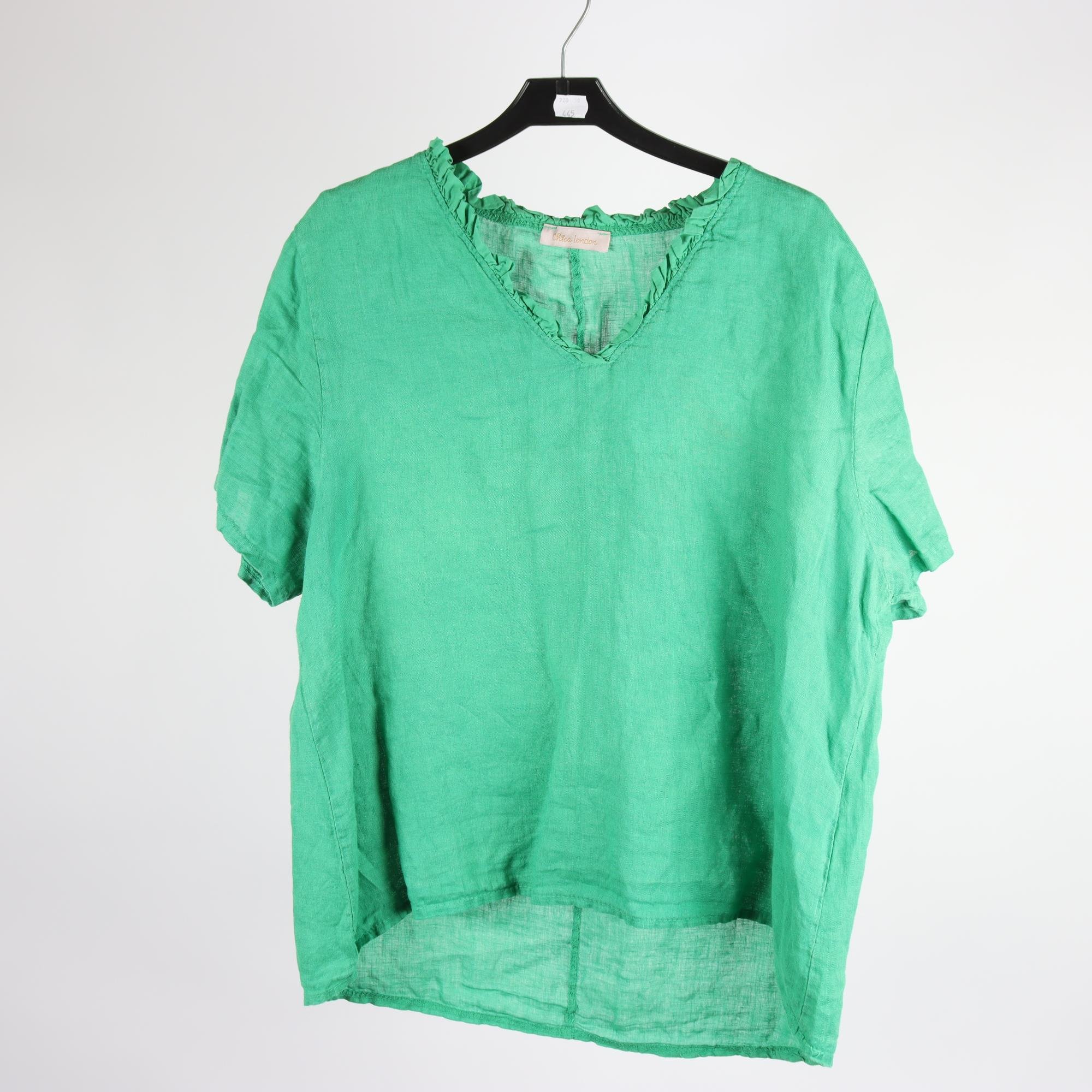Blus, Chica London, grön, lin, stl. L/XL.