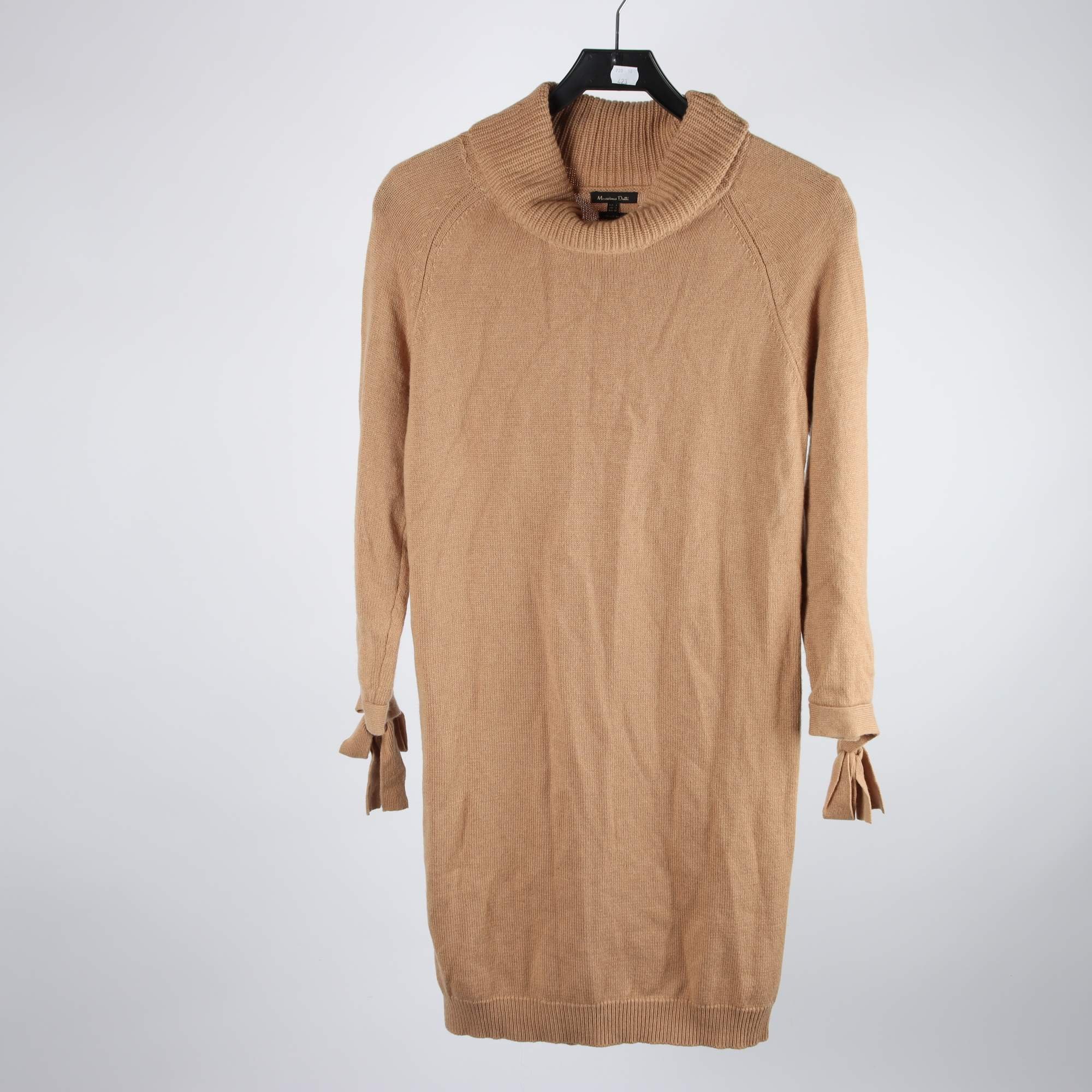 Stickad klänning, Massimo Dutti, brun, stl. L..