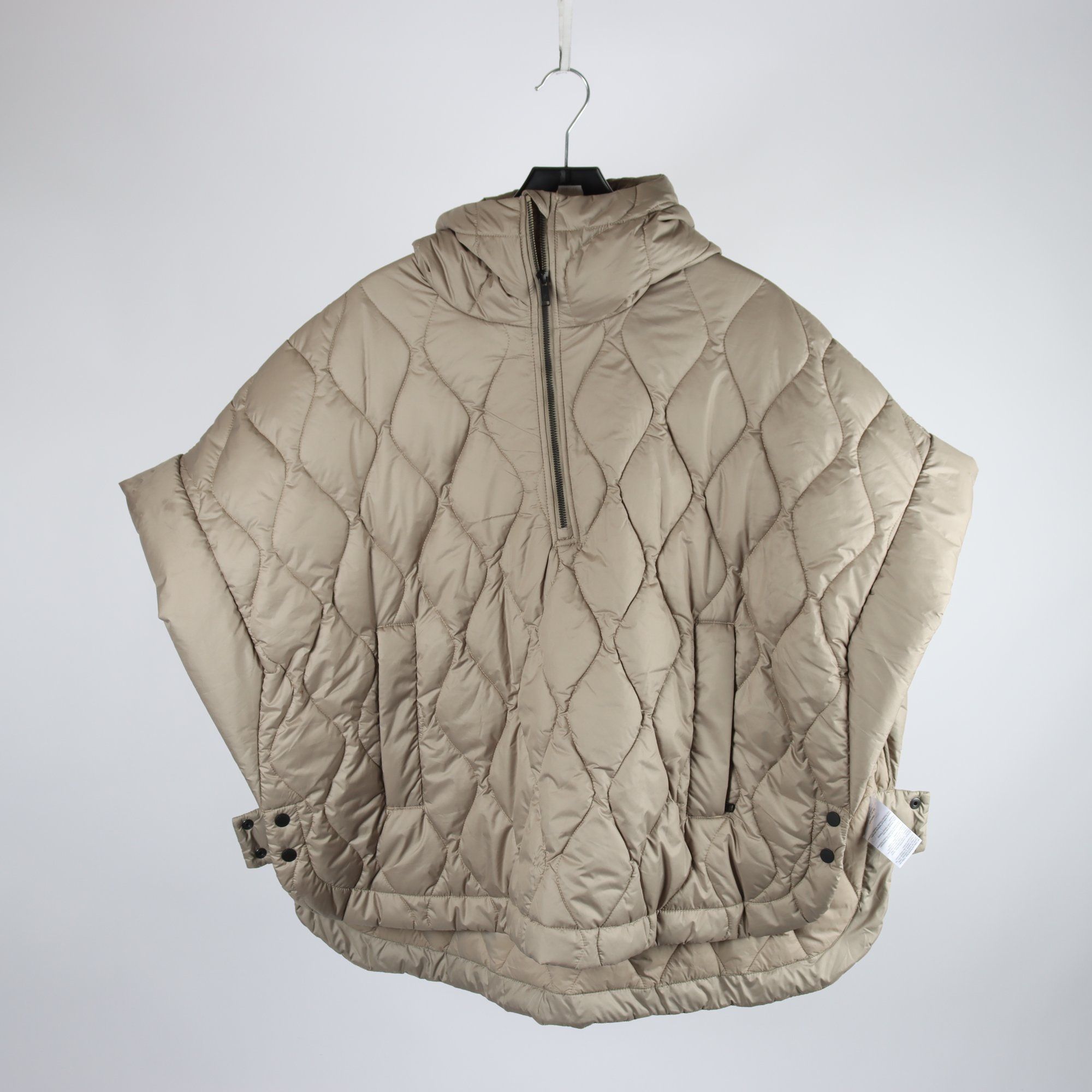 Poncho, Everest, beige, quiltad, stl. one size.