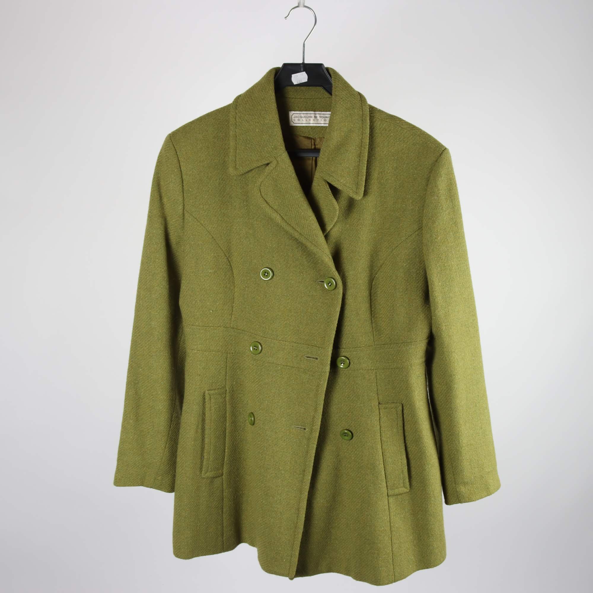 Kappa, Jacqueline de Young, grön, ullmix, stl. 40.