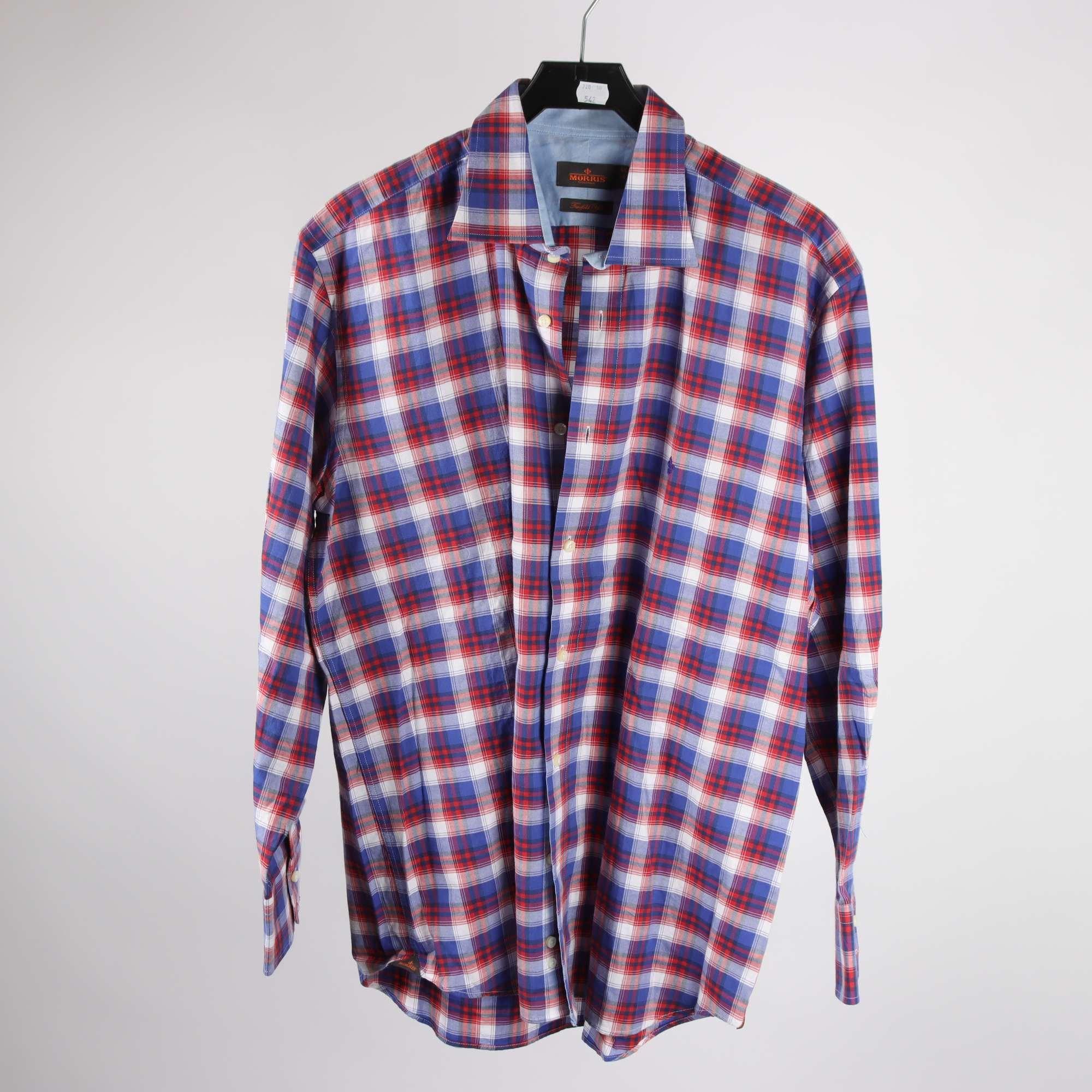 Skjorta, Morris, rutig, blå, stl. 41.