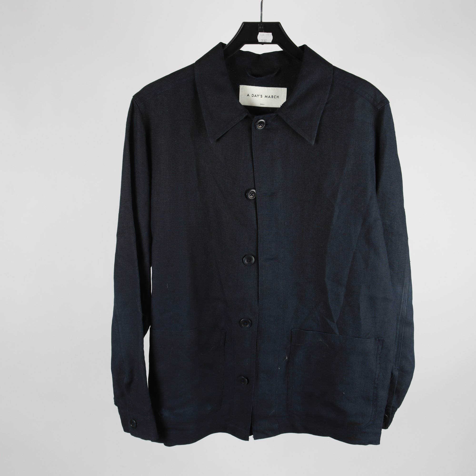 Skjortjacka, A Day’s March, blå, lin, stl. S.