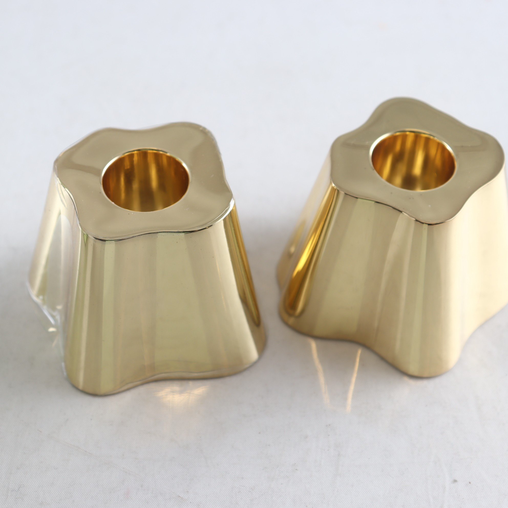 Ljuslyktor, mässing, Alvar Aalto Collection, Iittala, 2 st