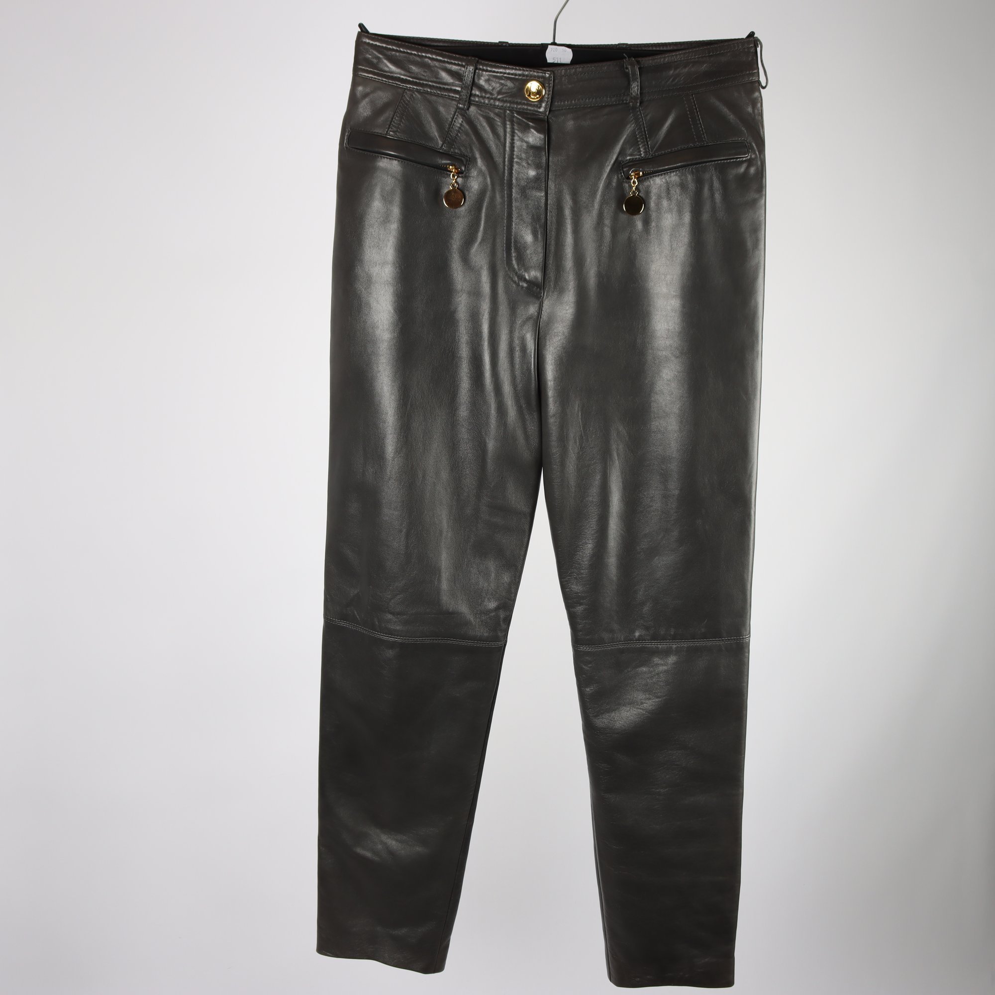 Skinnbyxor, Escada, grå/lila, stl. 40.