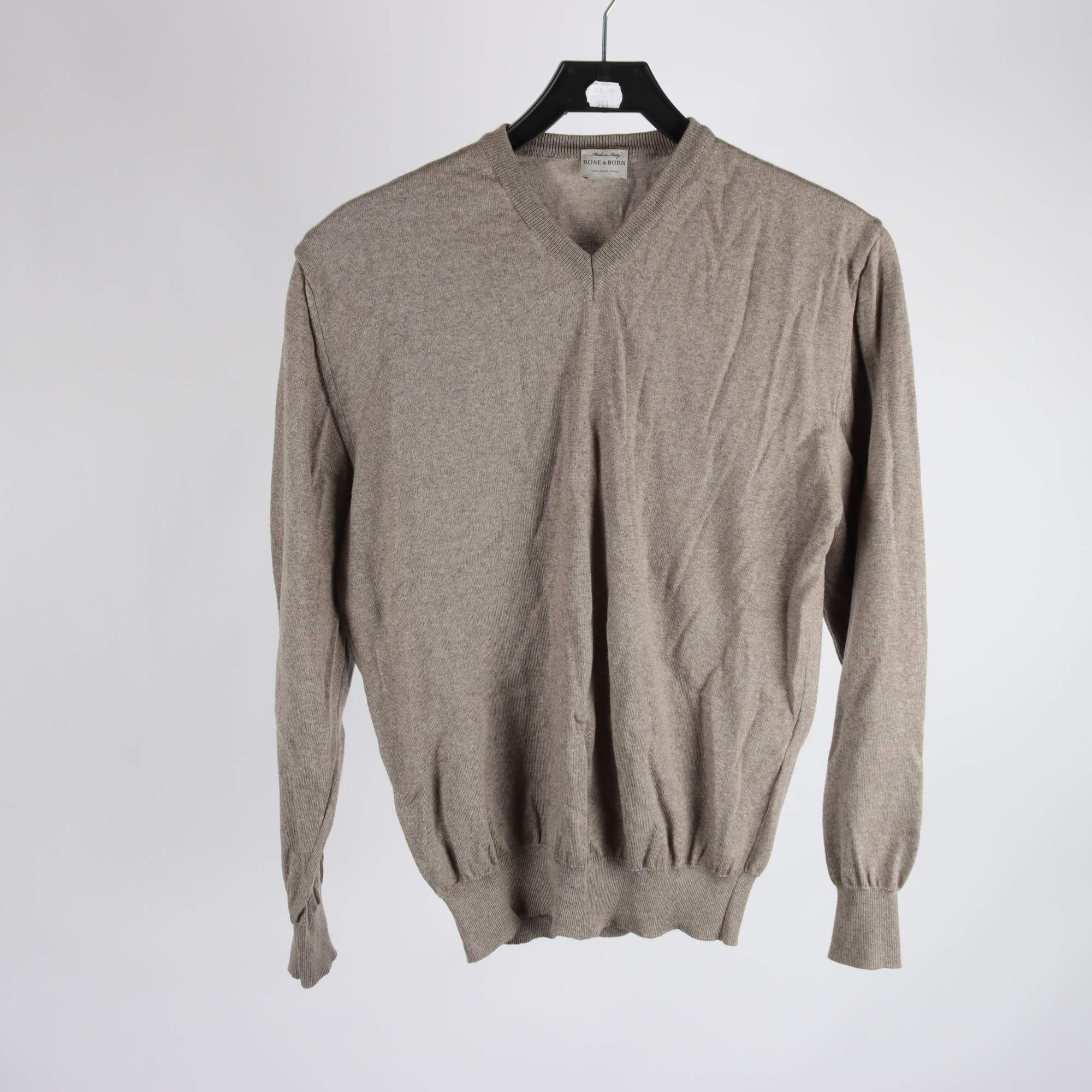 Tröja, Rose &Born, beige, grå, ull, stl. 50.