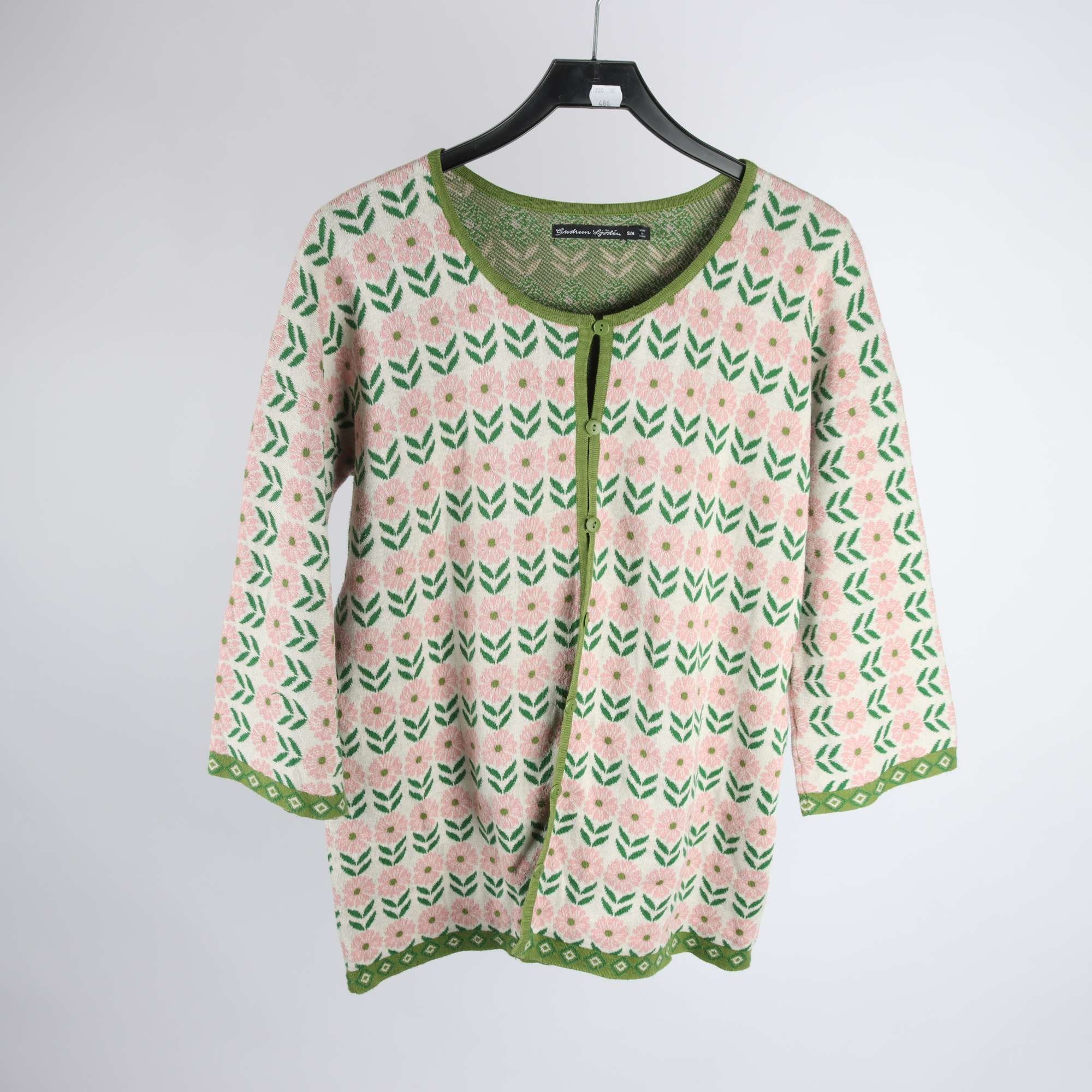 Kofta, Gudrun Sjödén, rosa, grön, stl. S/M.