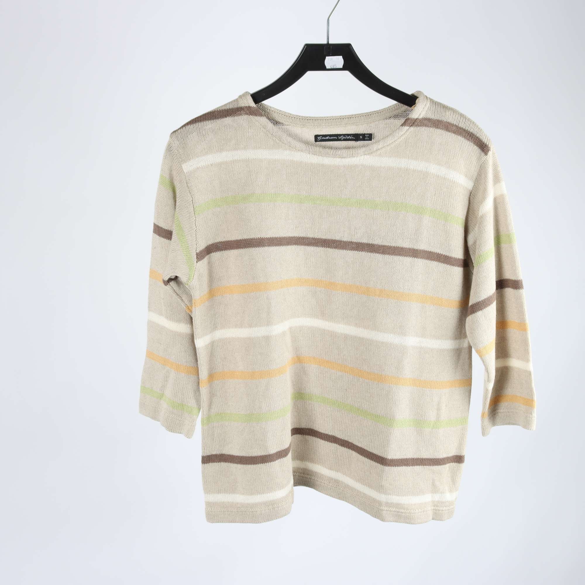 Tröja, Gudrun Sjödén, grå, grön, lin, bomull, stl. S.