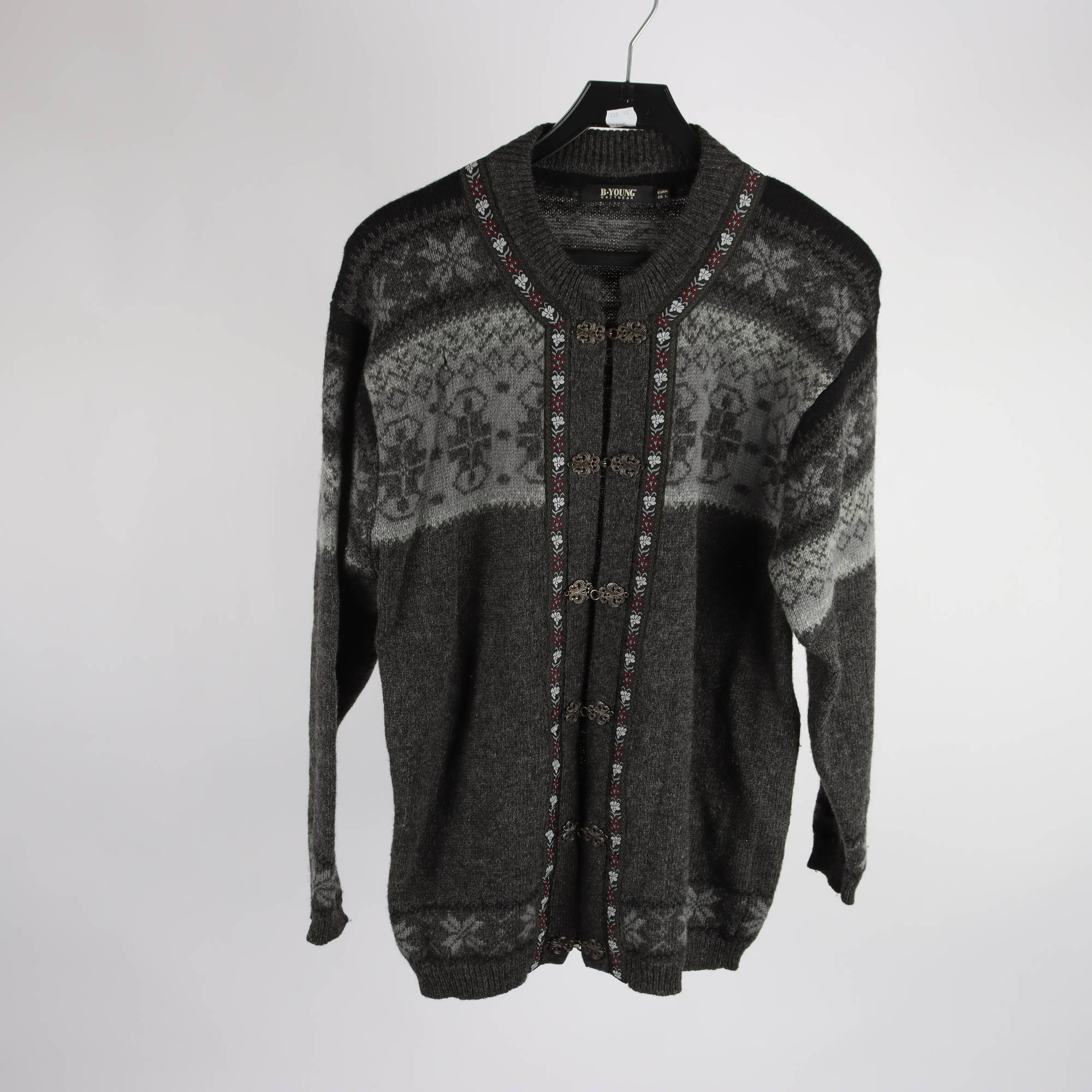 Kofta, B.Young, grå, ull, stl. L.