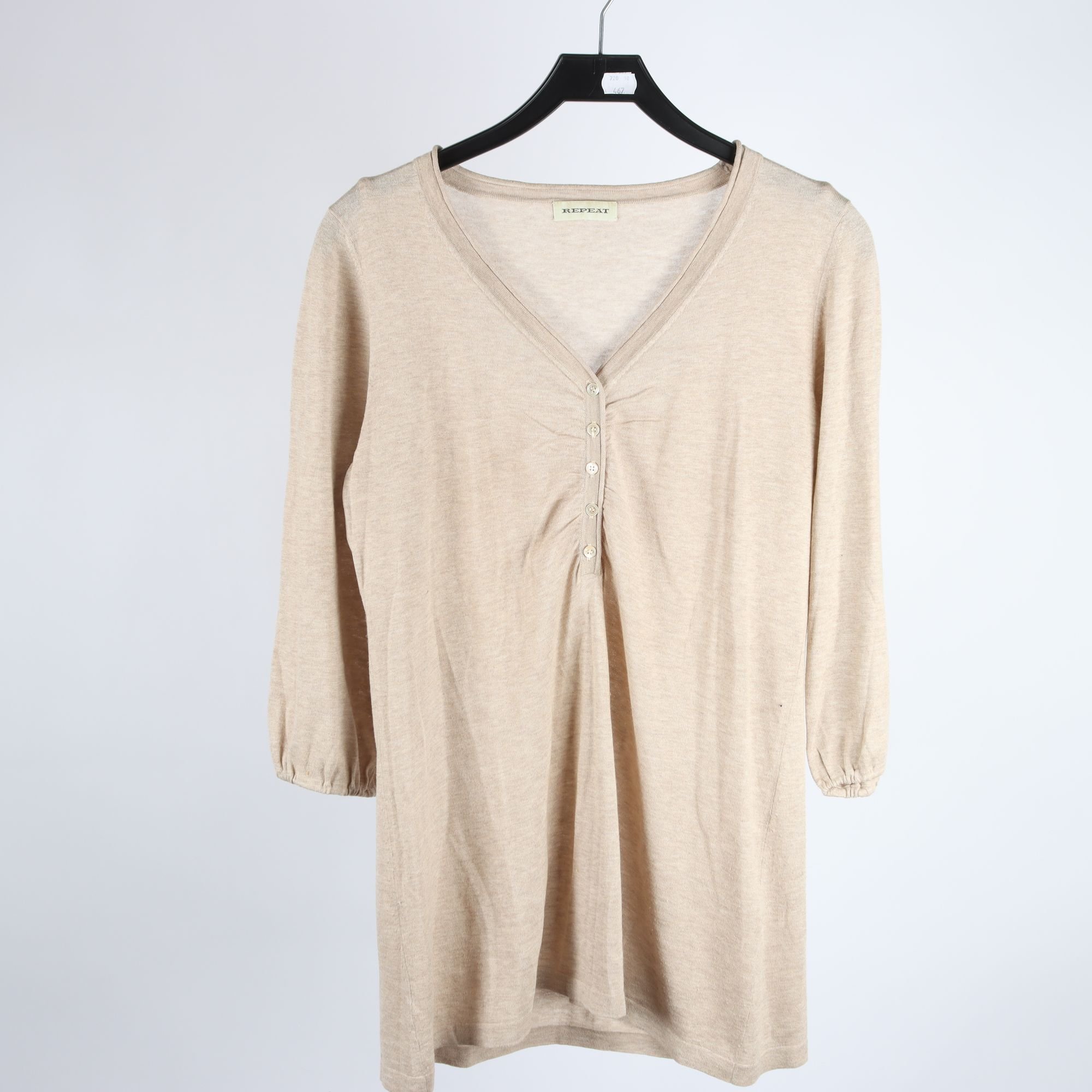 Tröja, Repeat, beige, lin, silke, stl. 40.