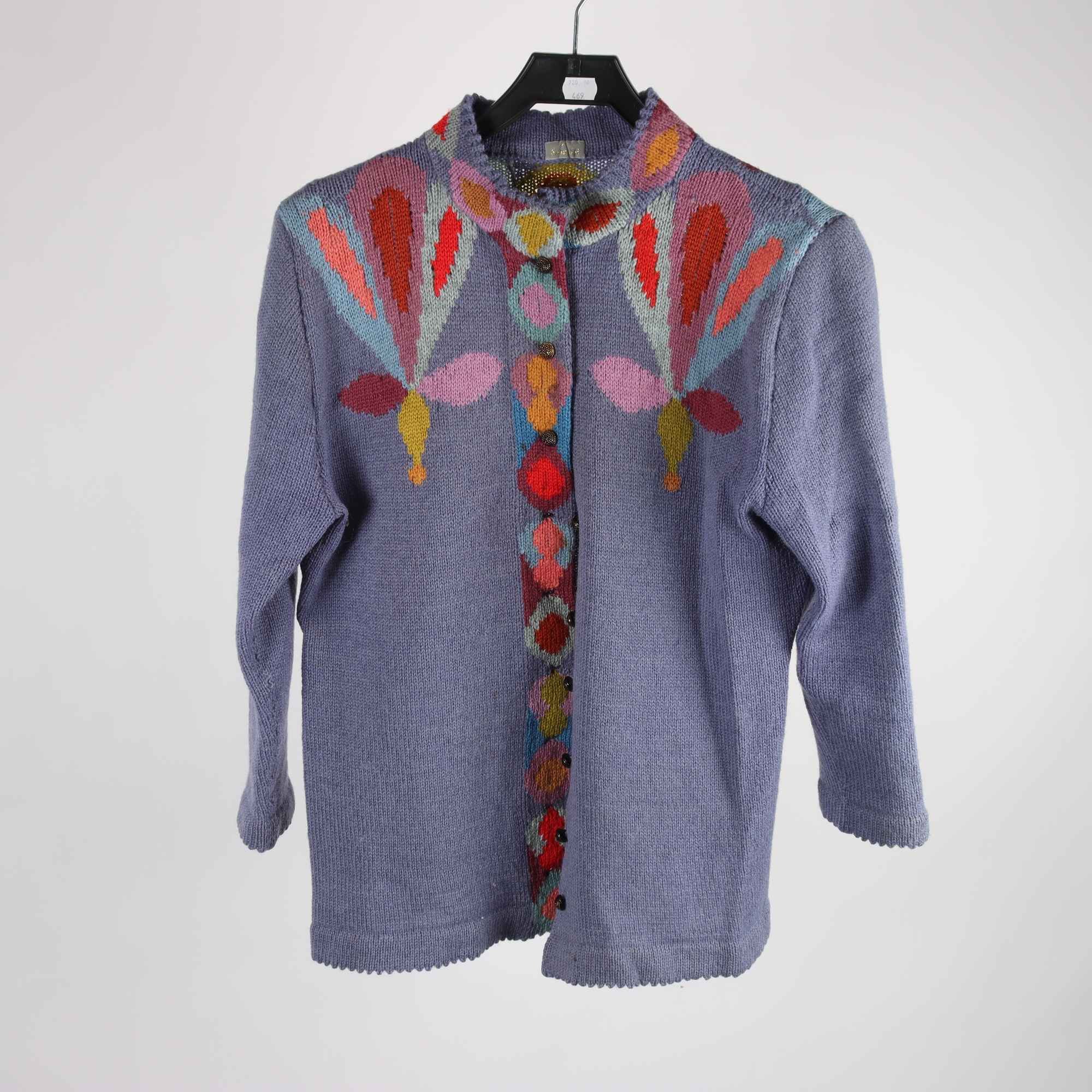 Kofta, Sara, lila, vinröd, stl. ca. S.