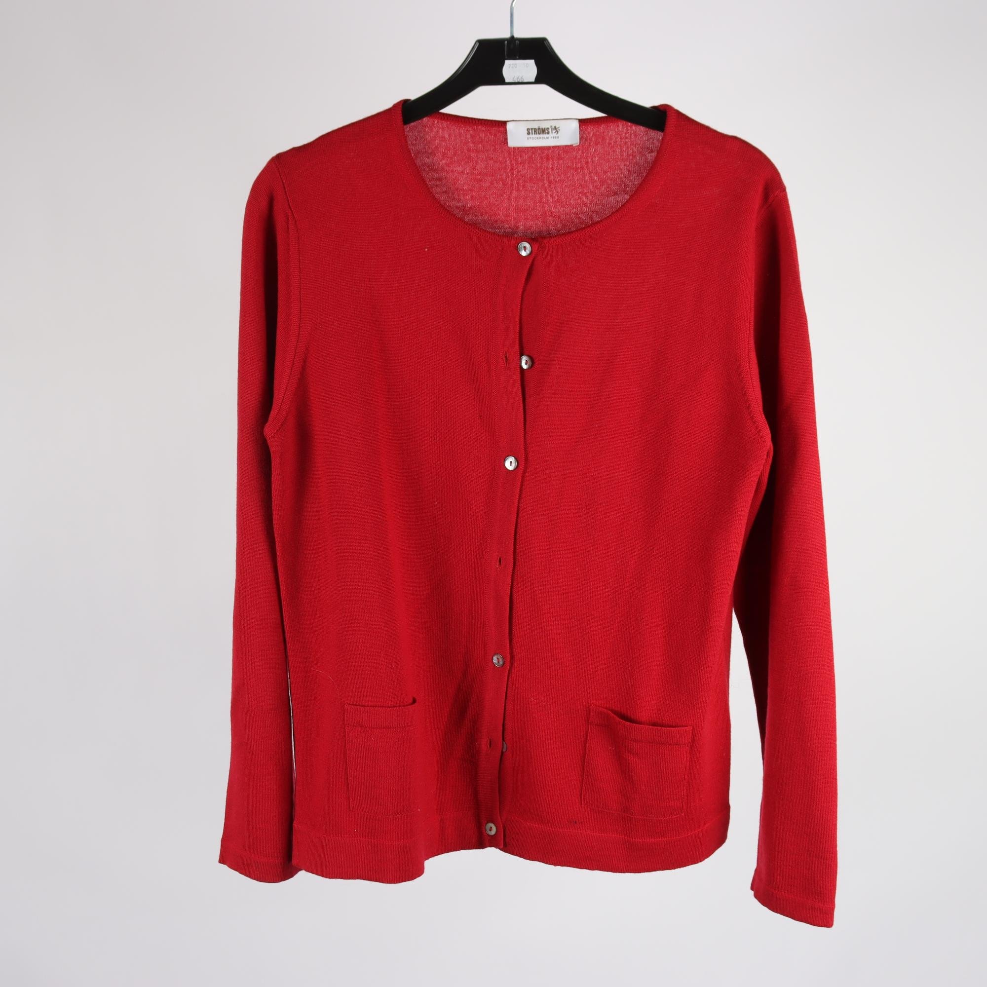 Kofta, Ströms, mörkröd, ull, stl. L.