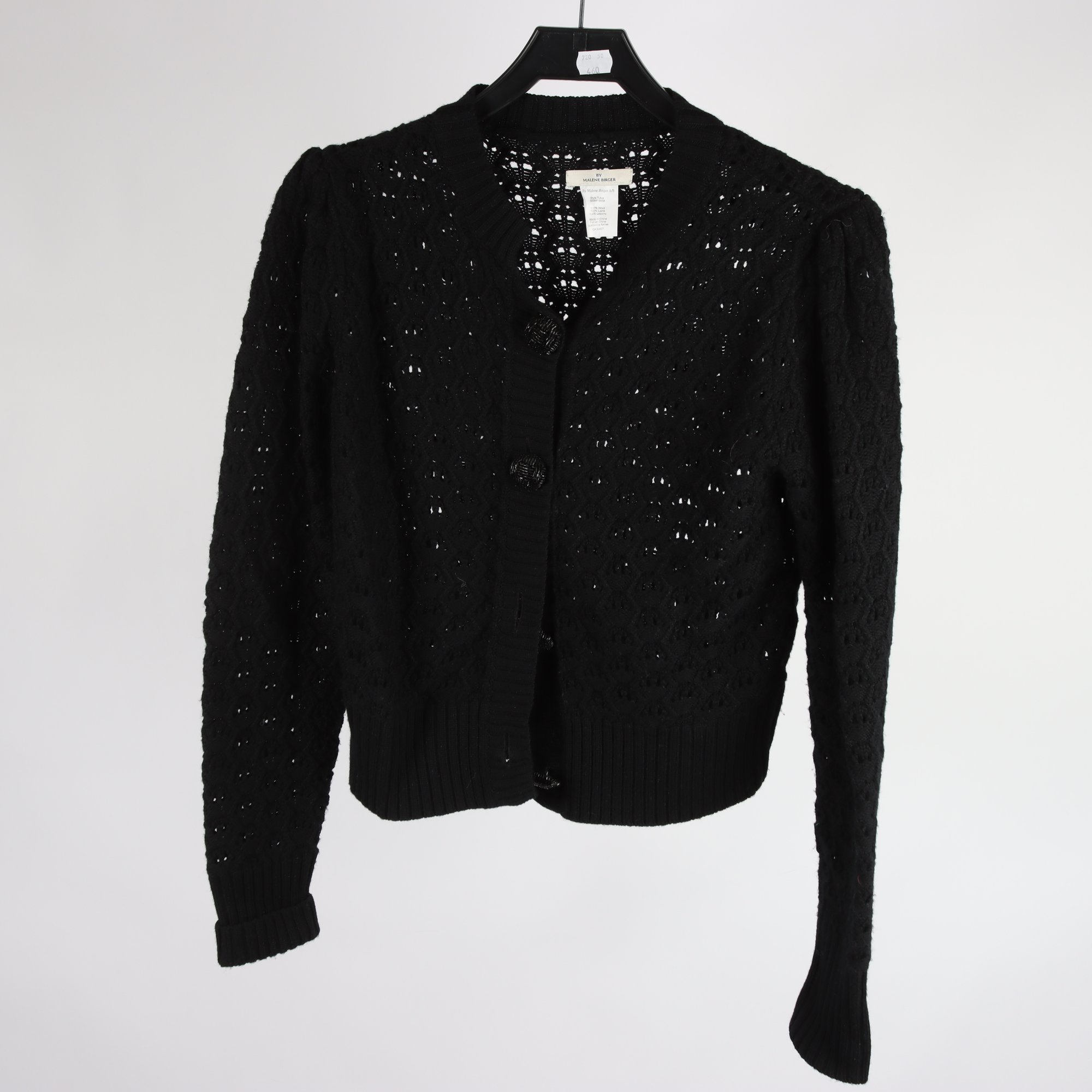 Kofta, By Malene Birger, svart, ull, stl. L.