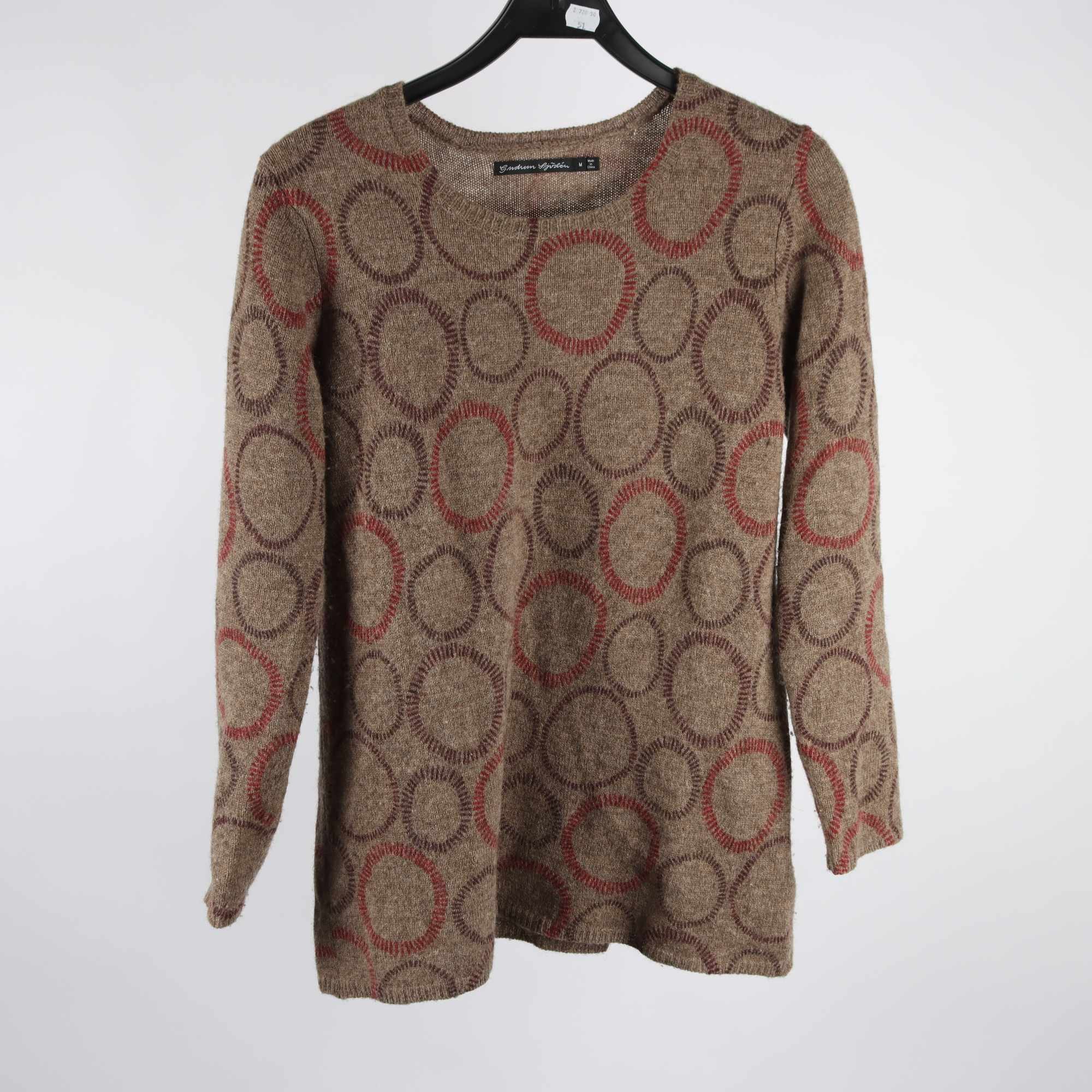 Tröja, Gudrun Sjödèn, brun, mönstrad, stl. M