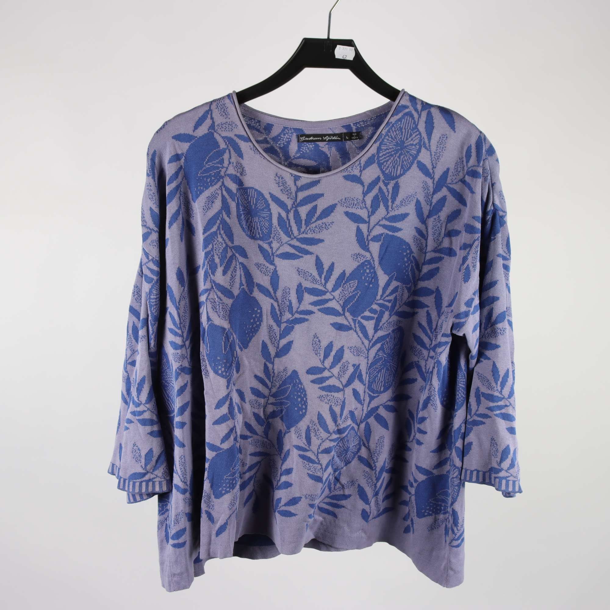 Tröja, Gudrun Sjödèn, blå, lila, mönstrad, stl. L