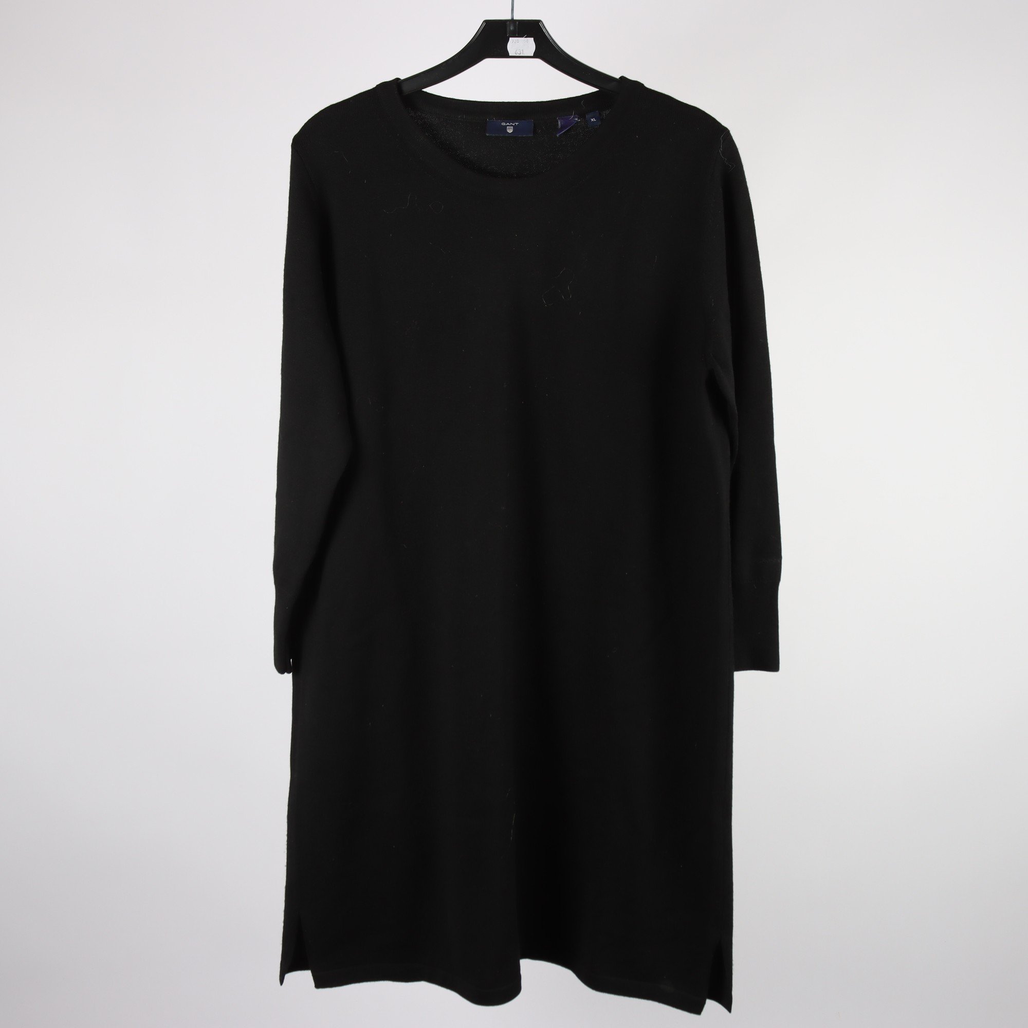 Stickad klänning, Gant, svart, 100% ull, stl. XL.