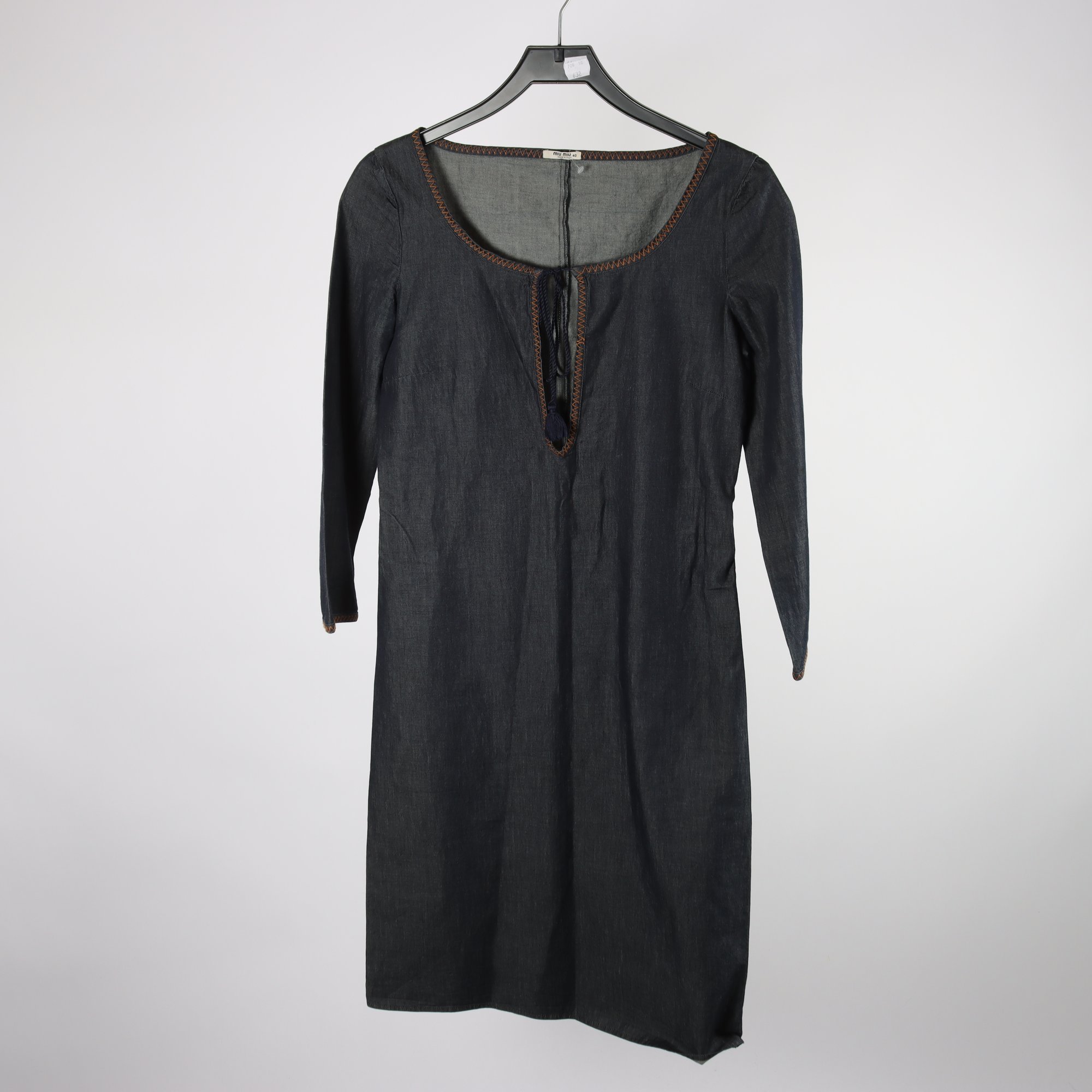 Klänning, Miu Miu, blå, stl. 40.