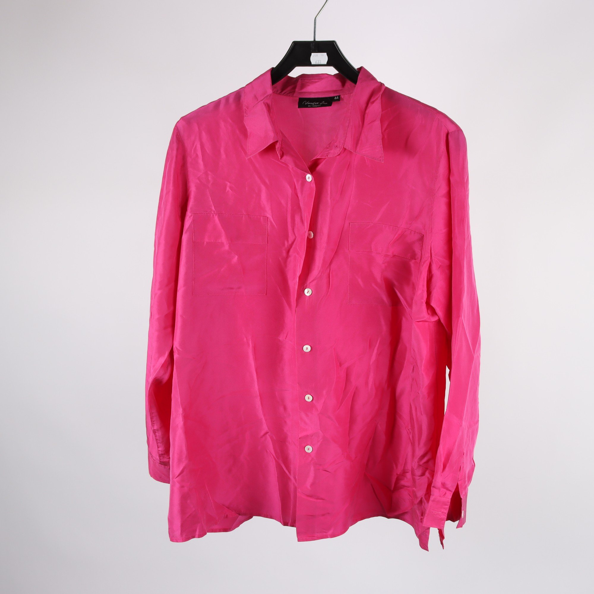 Blus, Number One by KappAhl, rosa, 100% silke, stl. 44.