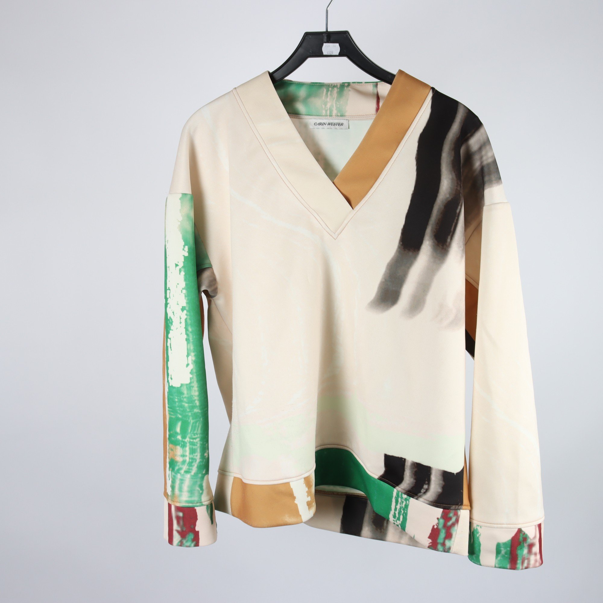 Tröja, Carin Wester, beige, grön, stl. M.