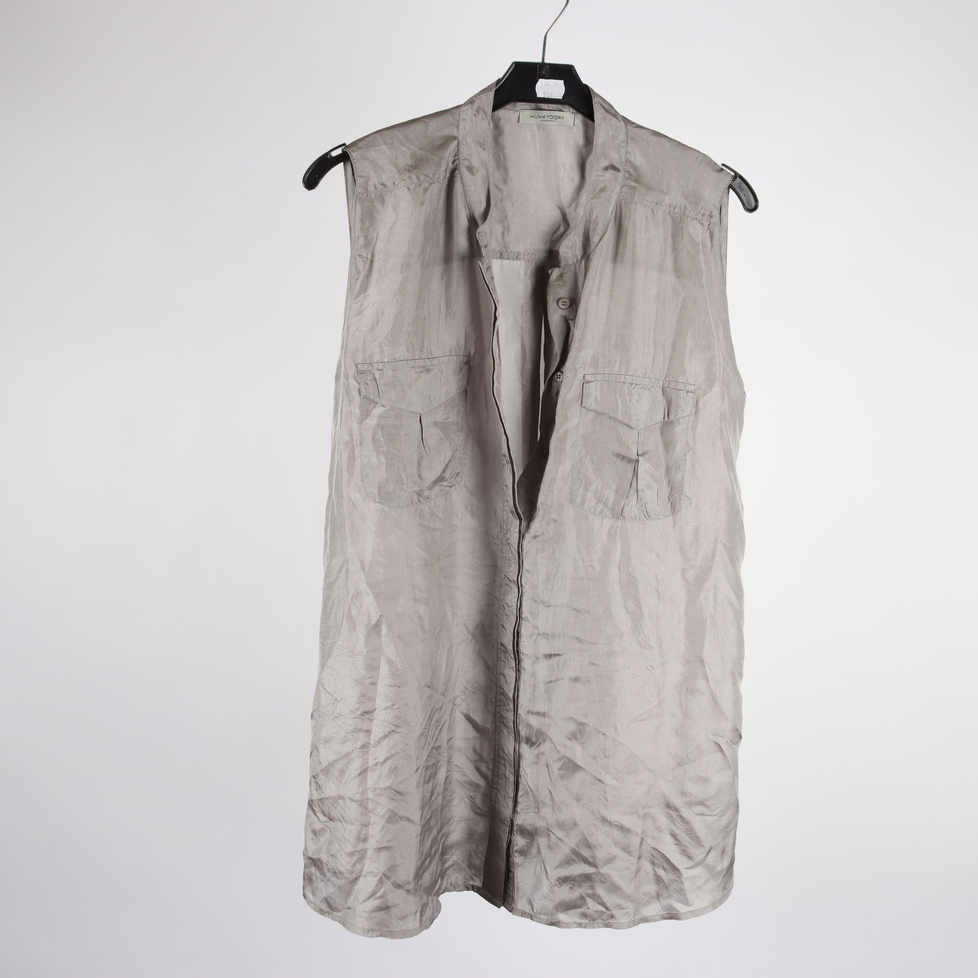 Linne, Hunkydory, grå, 100% silke, stl. XL.