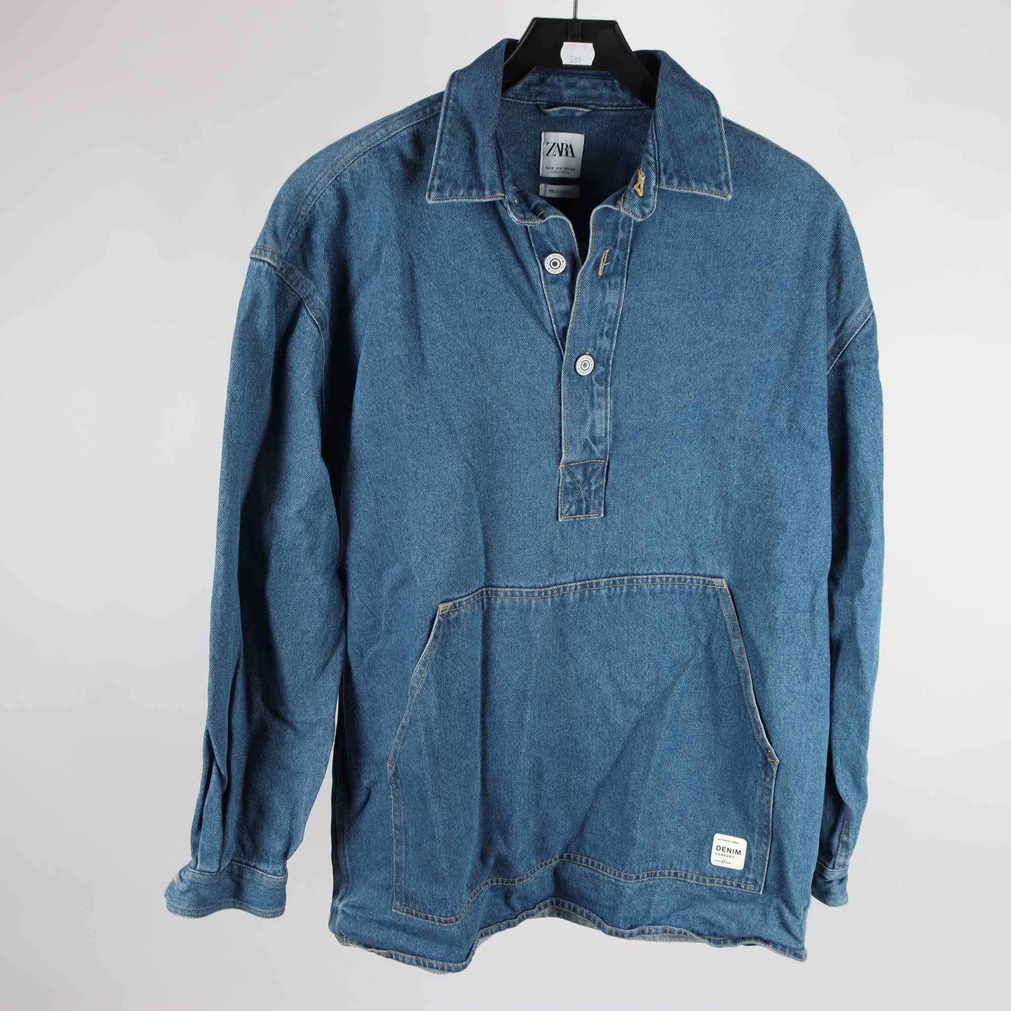 Skjorta/anorak, Zara, blå, jeans, stl. S.