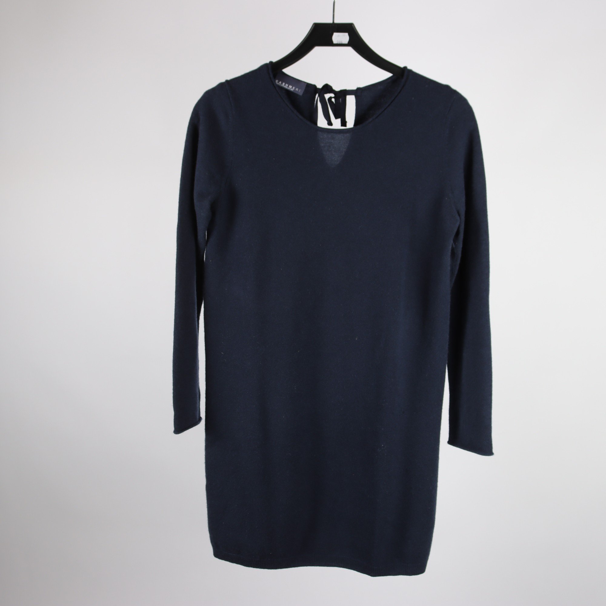 Stickad klänning, Stefanel, blå, cashmere, stl. S.