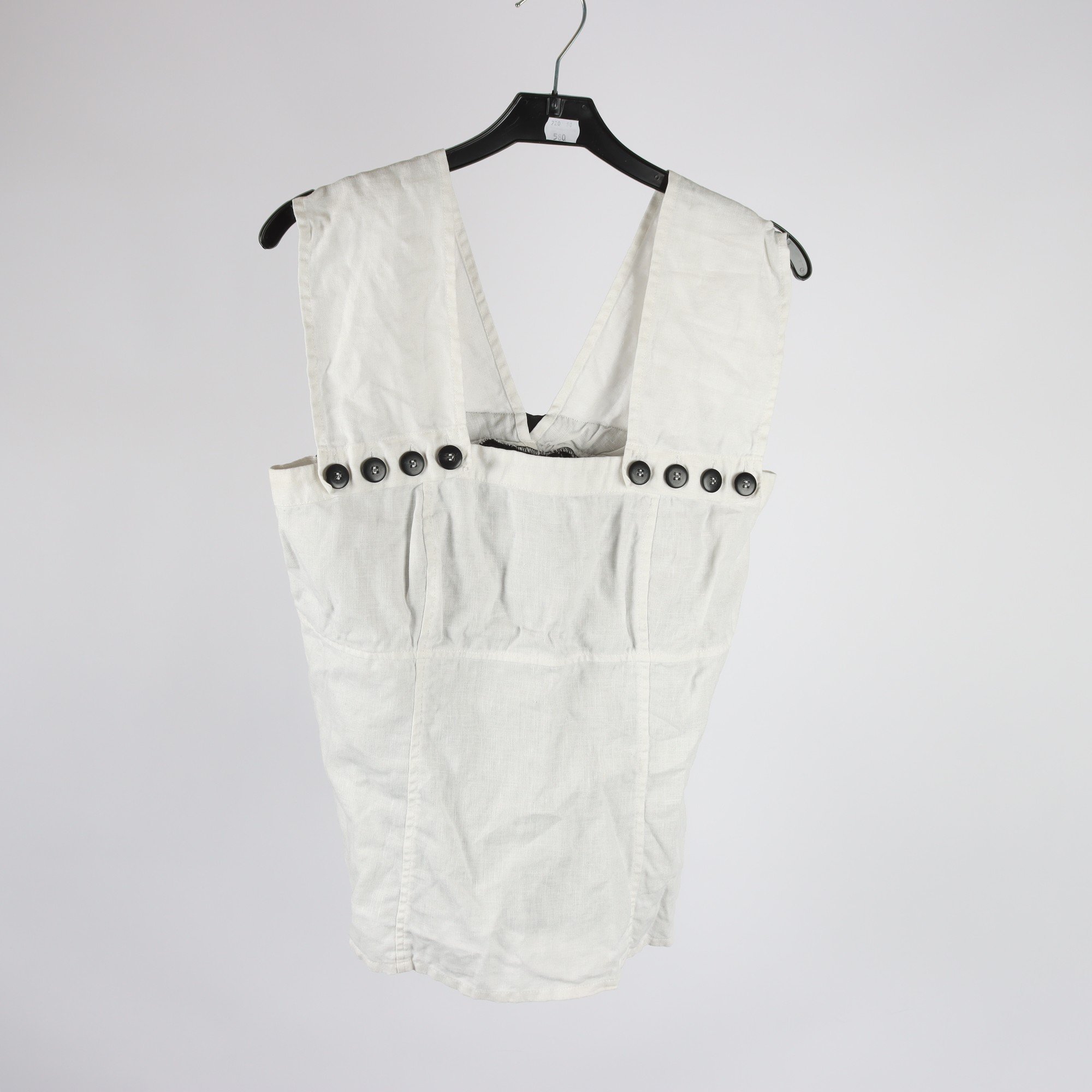 Linne, Olars Ulla, vit, lin, stl. L/XL.