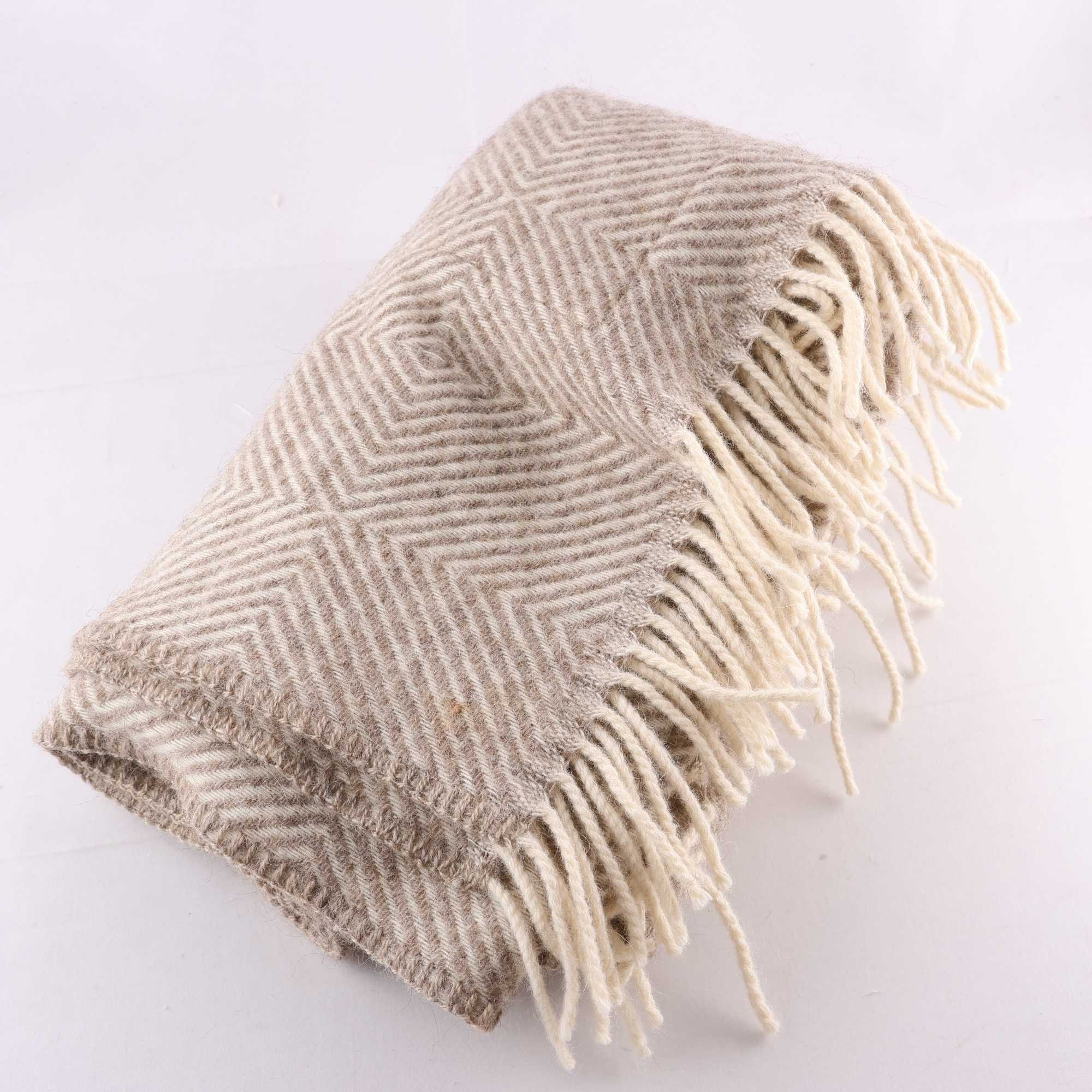 Filt med fickor, Lapuan Kankurit, beige, grå, ull