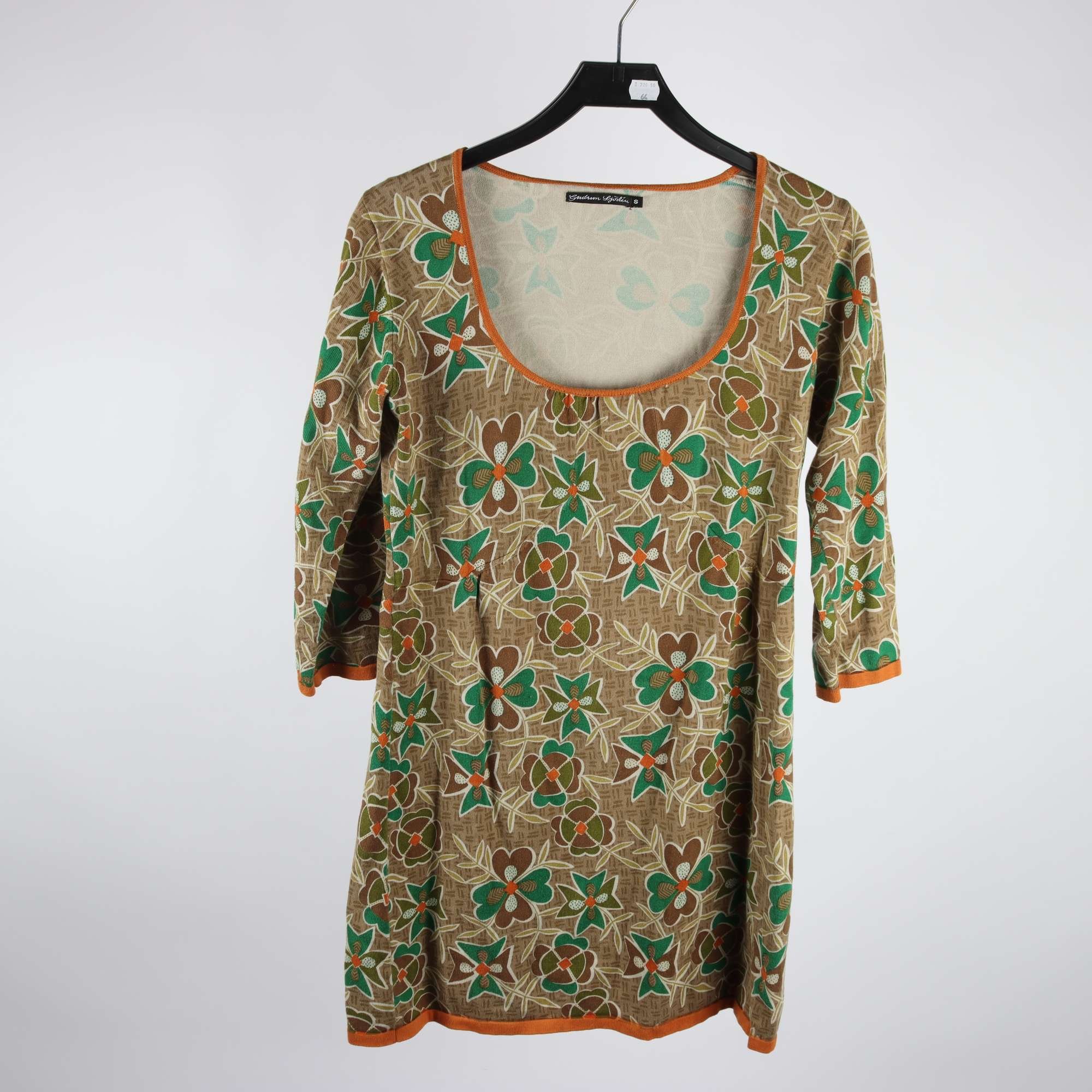 Klänning, Gudrun Sjödèn, grön, mönstrad, stl. S