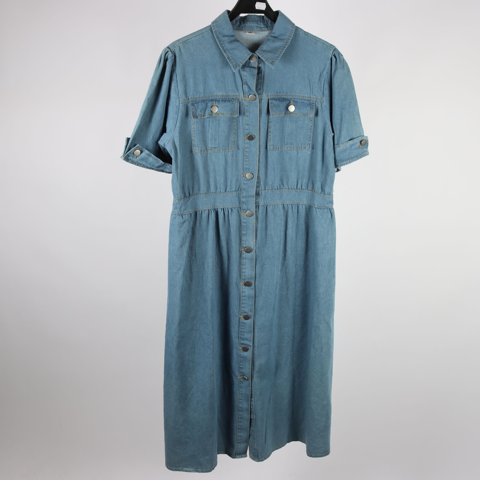 Jeansklänning, Okänd, blå, stl. XL