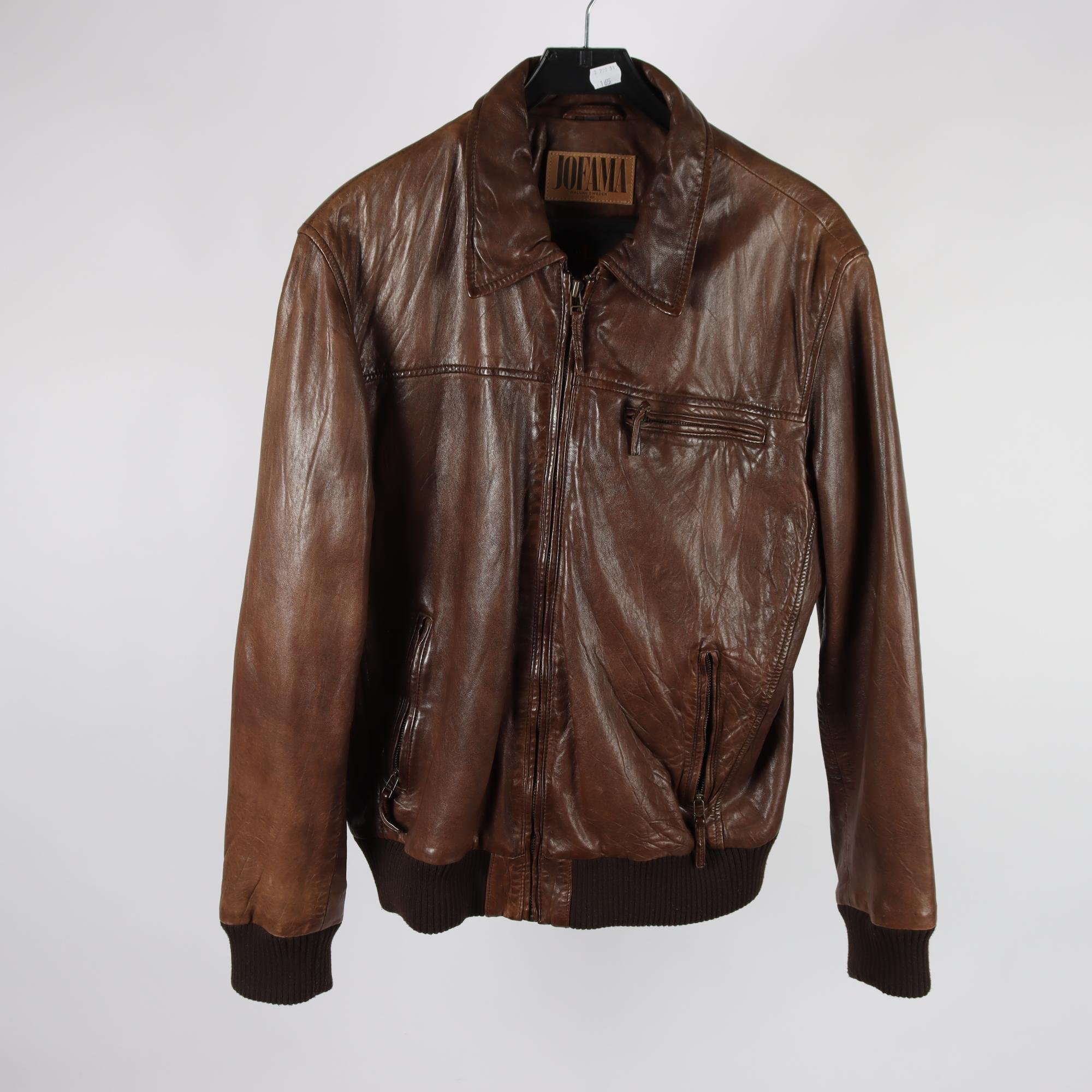 Skinnjacka, Jofama, brun, stl. 52