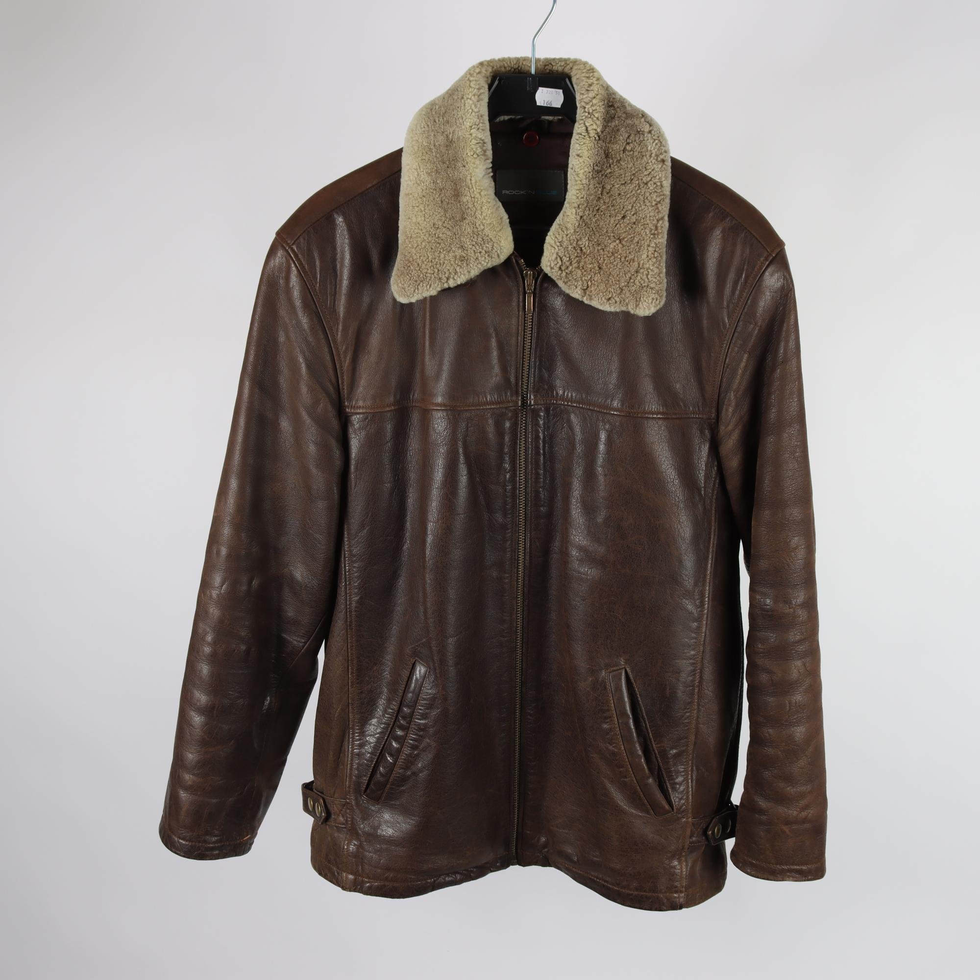 Skinnjacka, Rockandblue, brun, stl. M