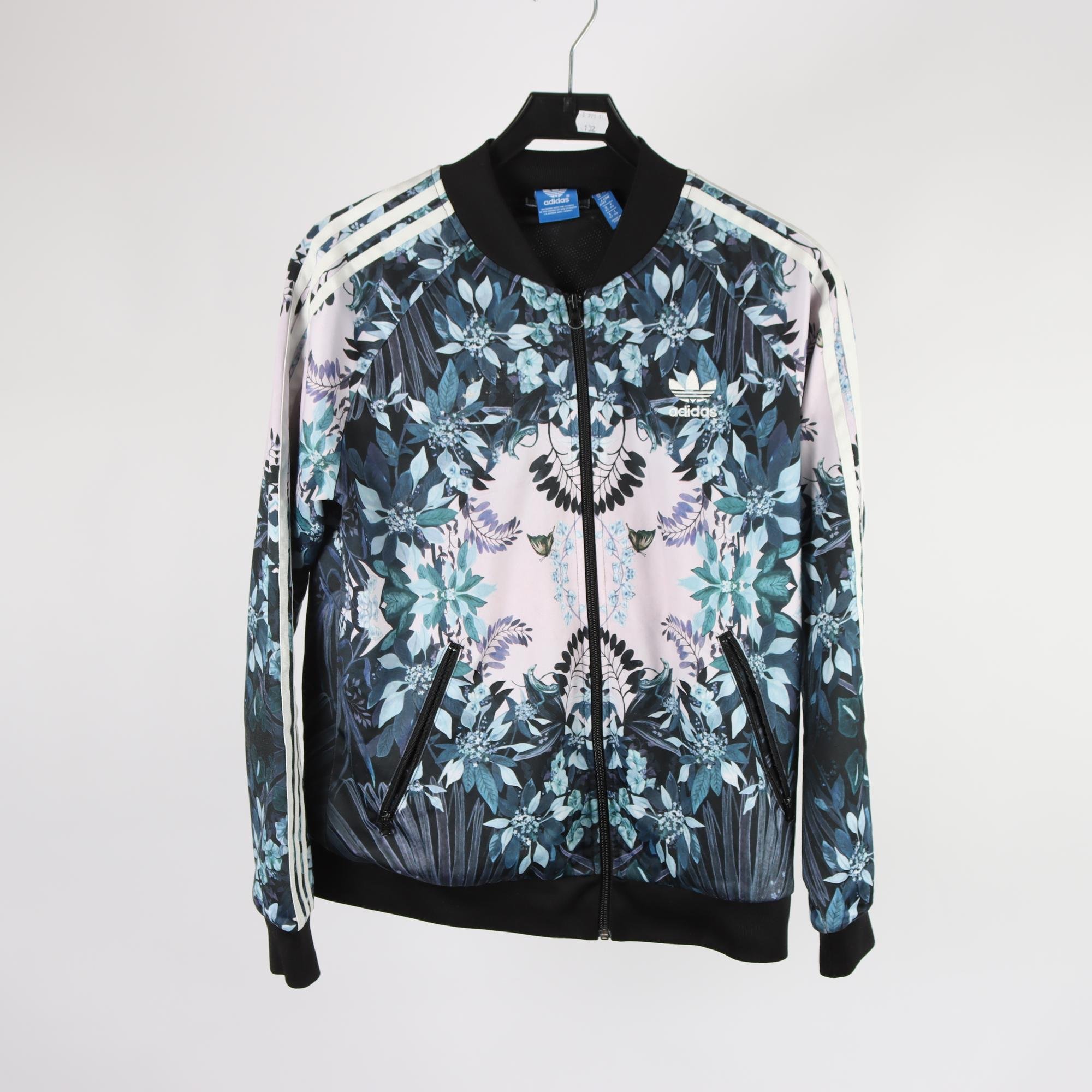 Sportjacka, Adidas, blå, mönstrad, stl. 42