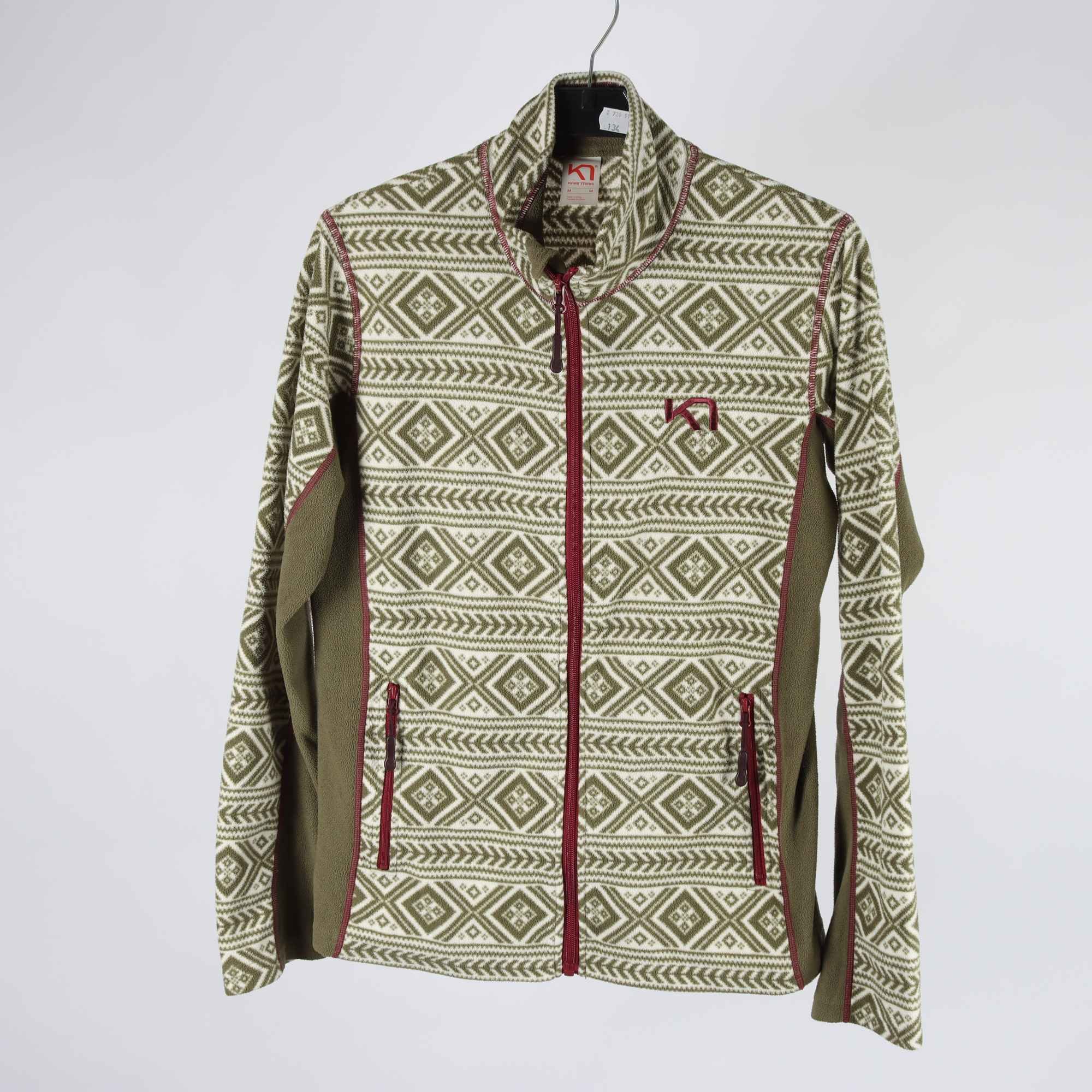 Fleecejacka, Kari Traa, grön, mönstrad, stl. M