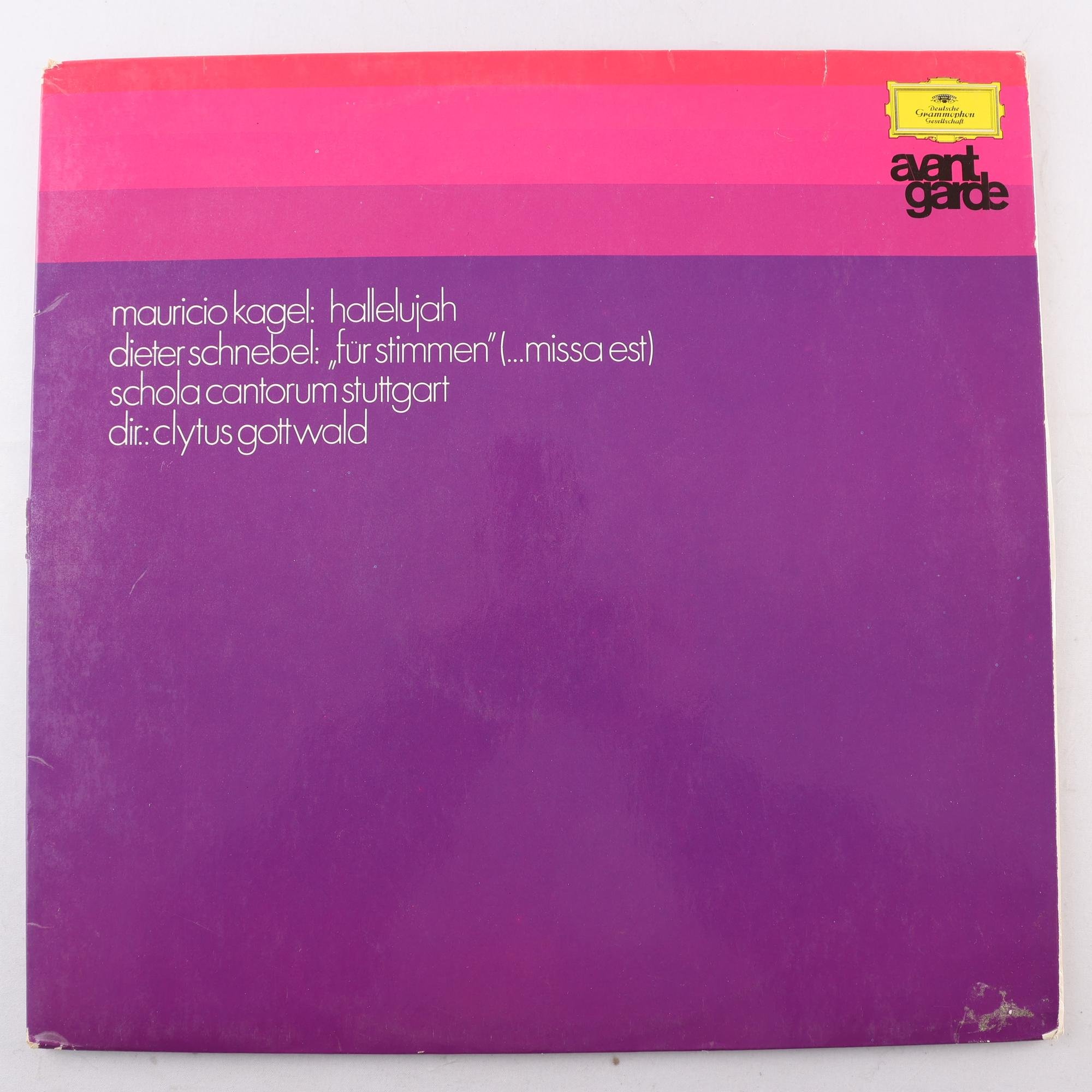 LP Mauricio Kagel, Dieter Schnebel. Hallelujah / Für Stimmen (…Missa Est)