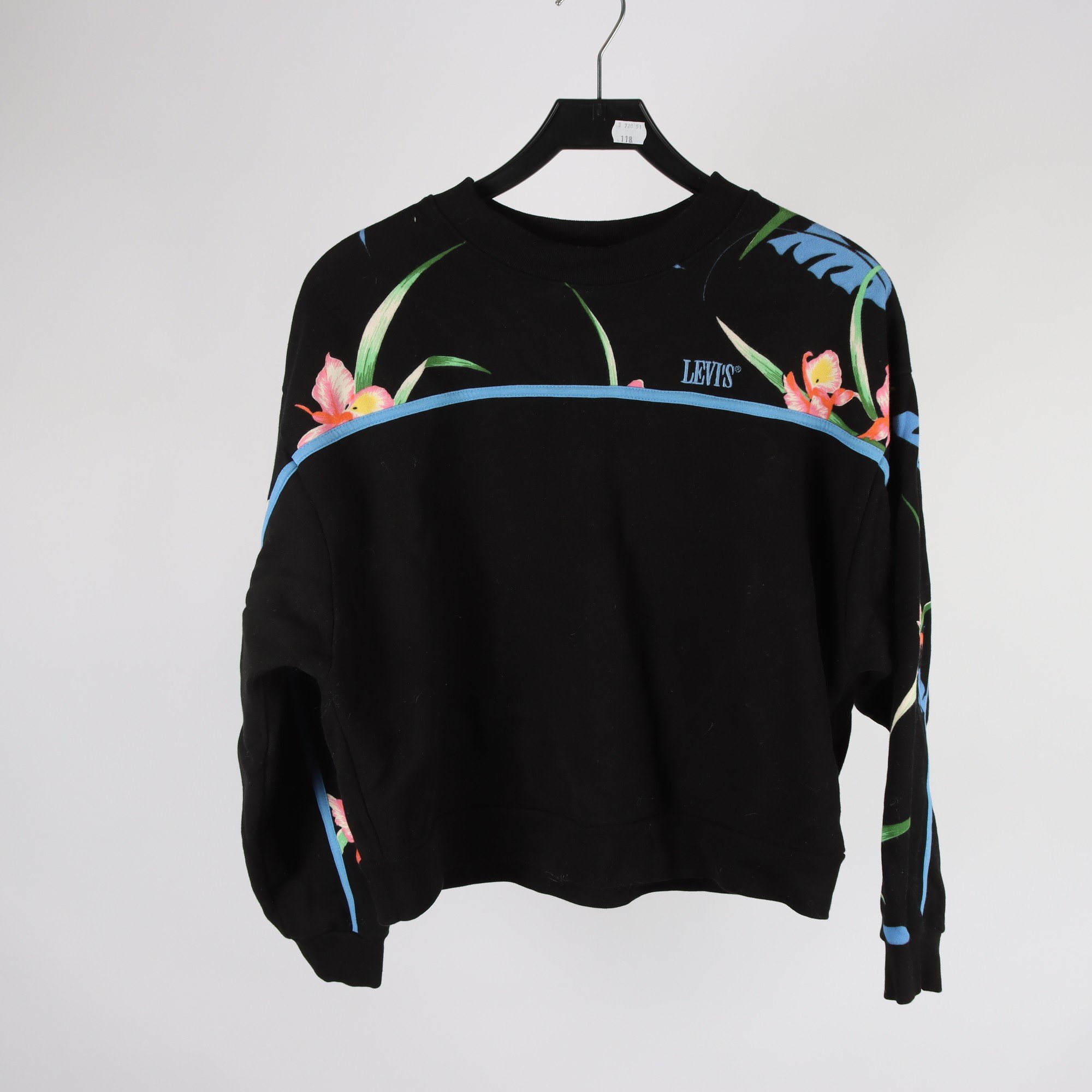 Sweatshirt, Levis, svart, mönstrad, stl. XS