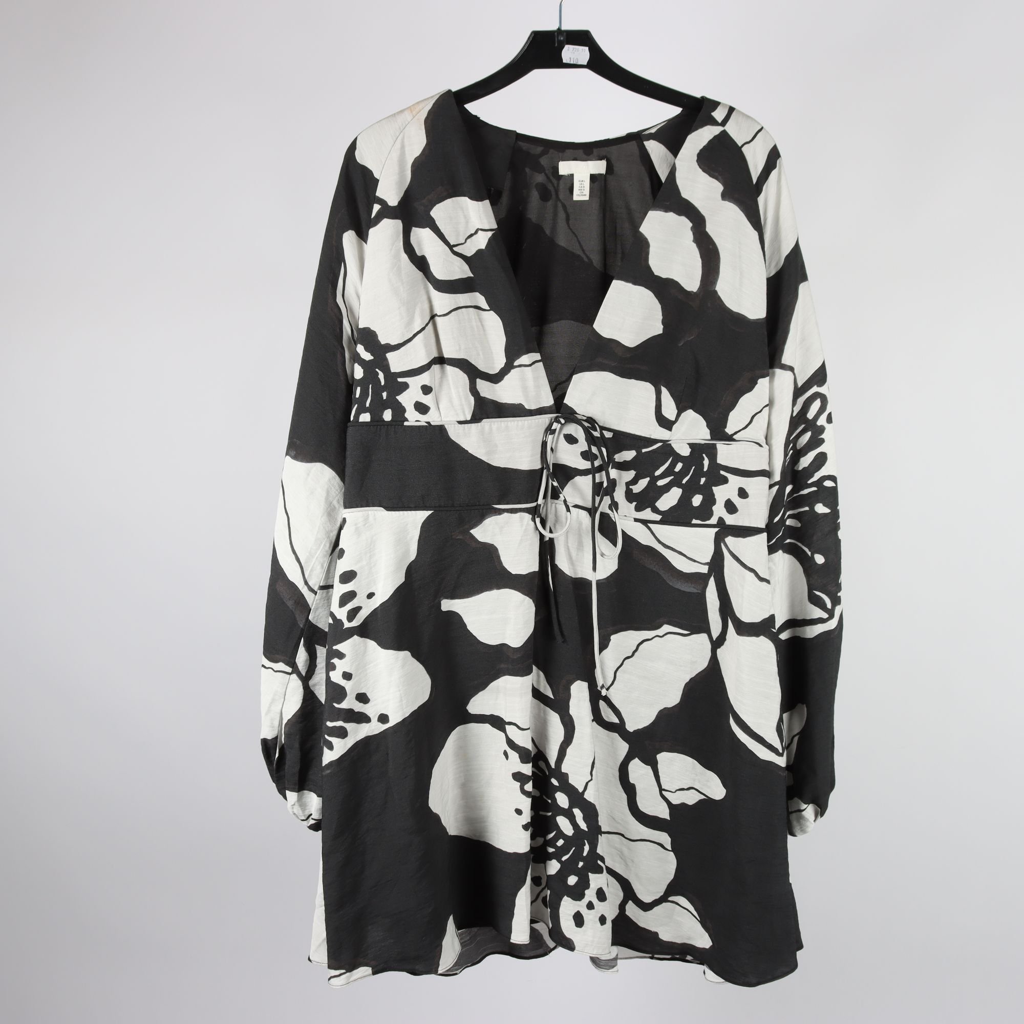 Tunika/klänning, H&M, svart, vit, mönstrad, stl. L