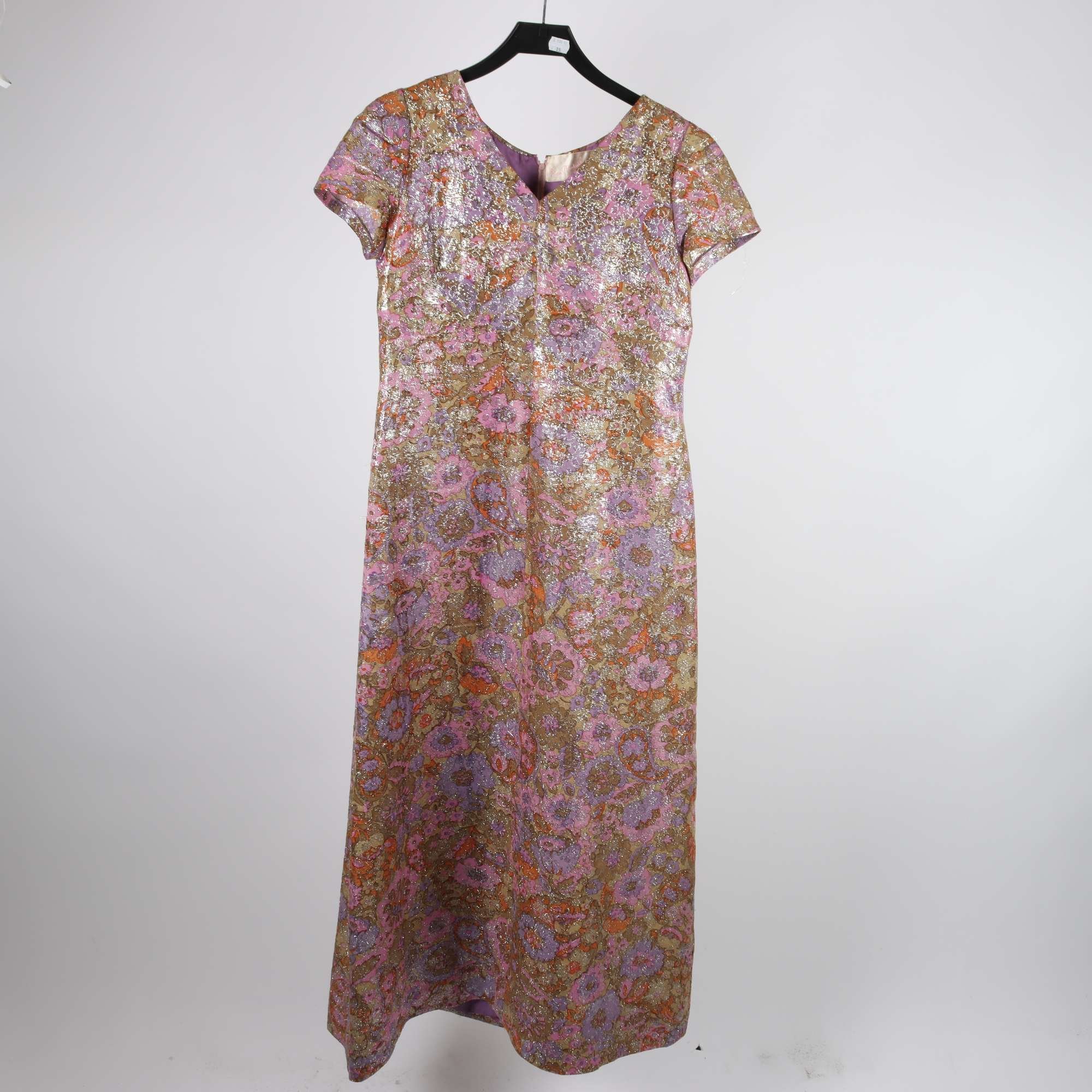 Klänning, vintage, Eva Bredenberg Sweden, multi, mönstrad, stl ca. M