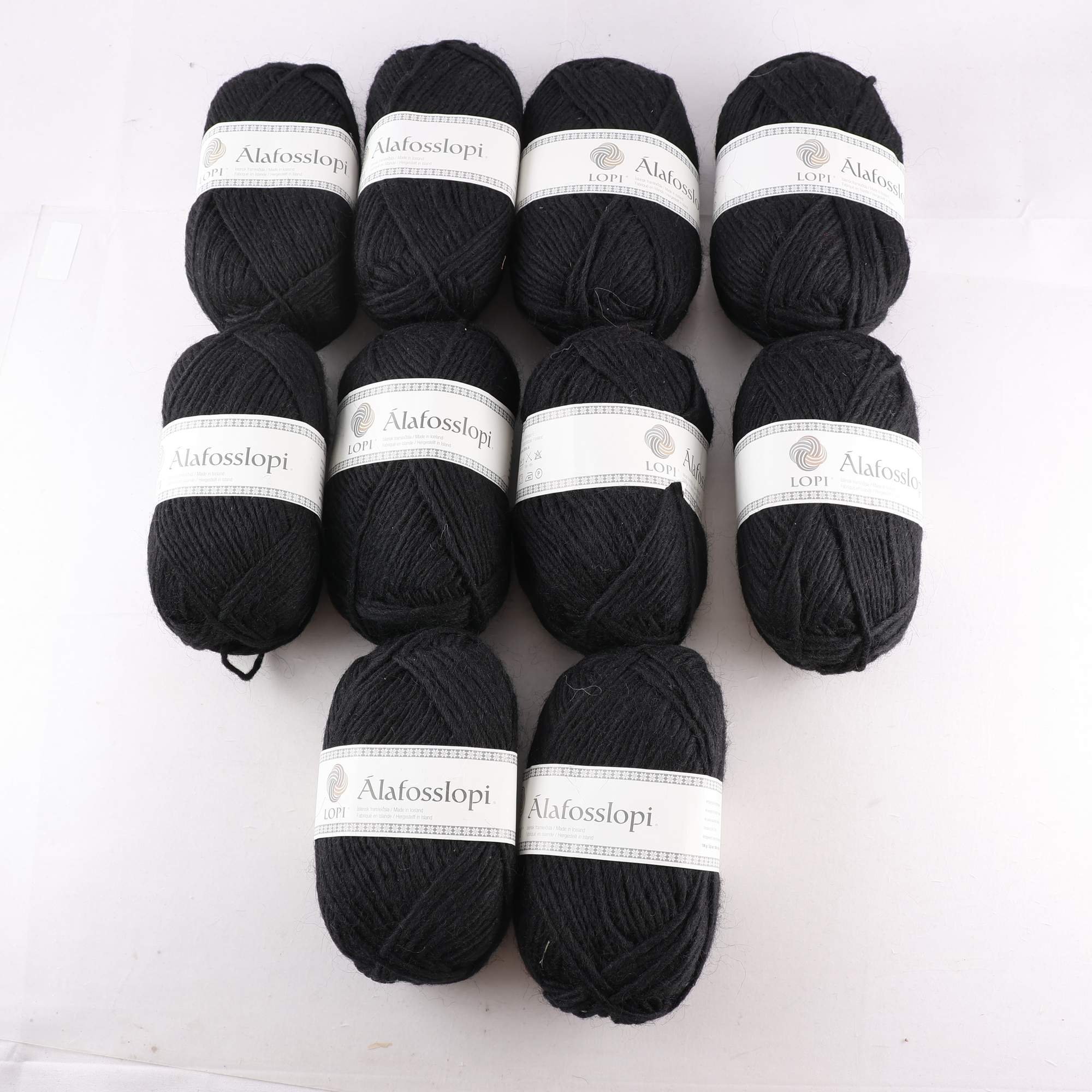 Garn, Alafosslopi, Island, svart, 10 st.