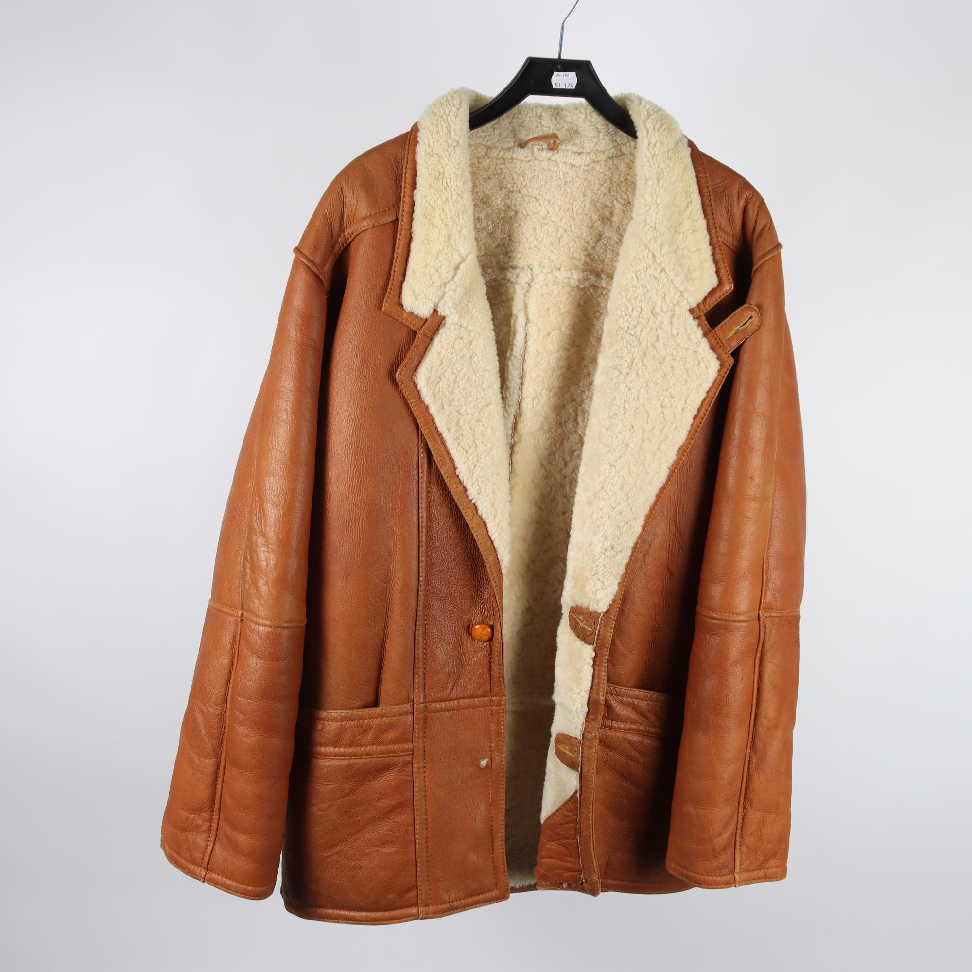 Skinnjacka, 100% fårskinn, stl. 52