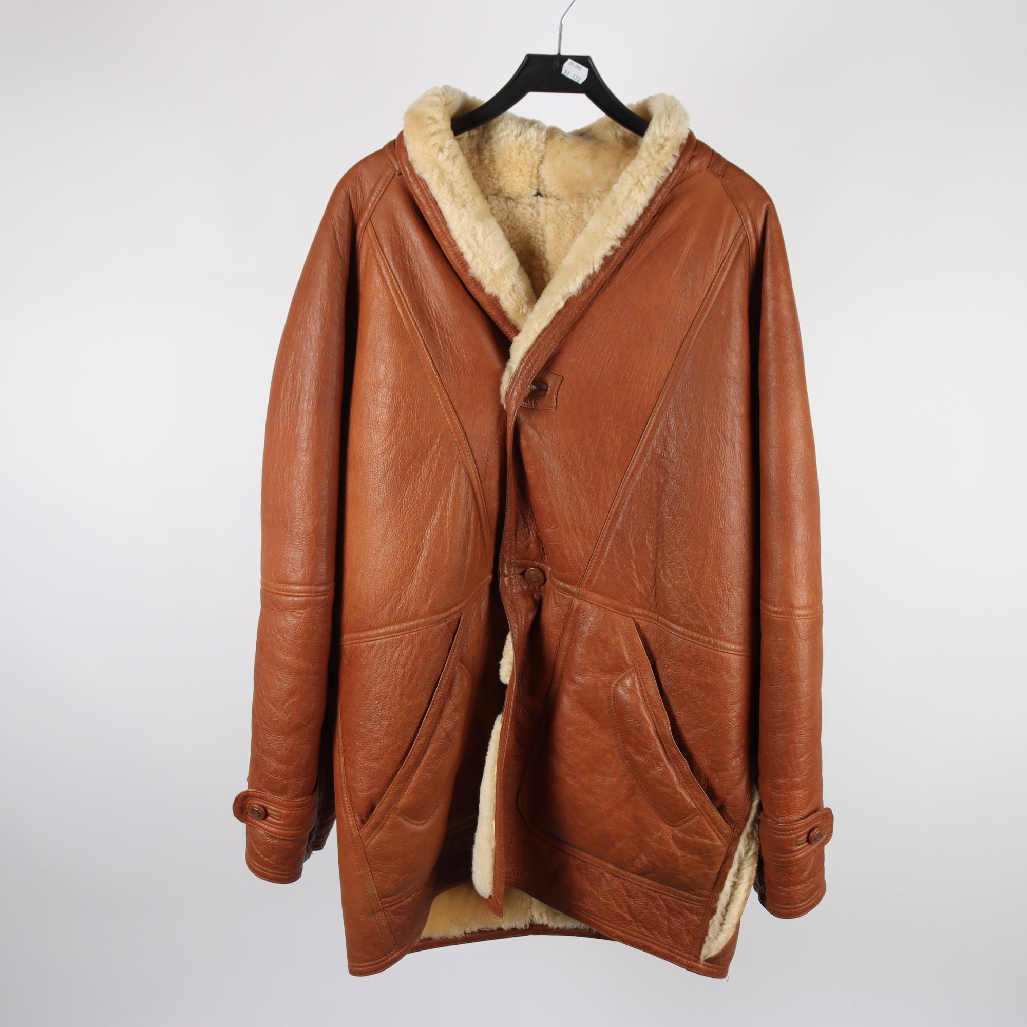 Skinnjacka, Shearling, 100% fårskinn, stl. XL