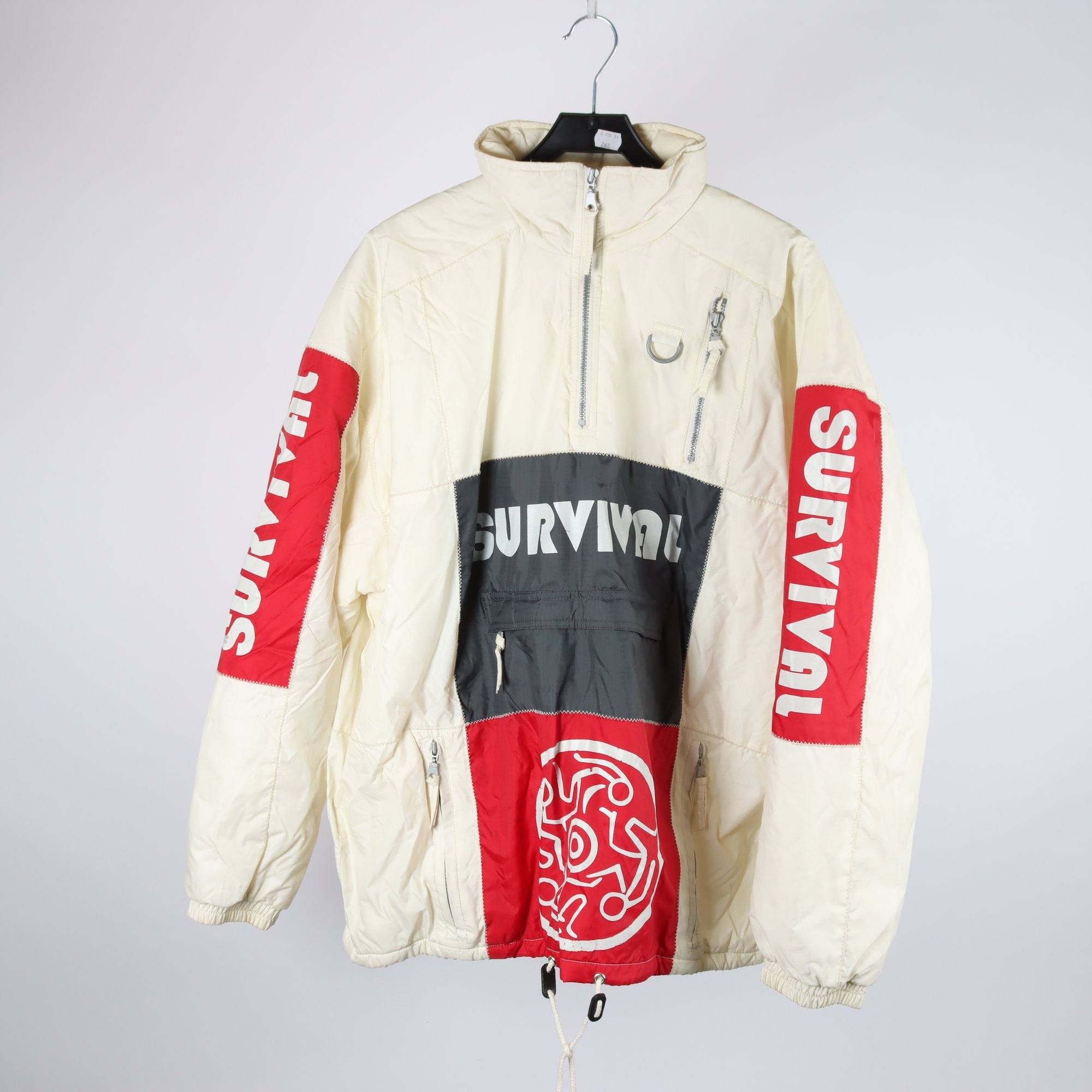 Anorak, Activity, vit, röd, grå, stl.