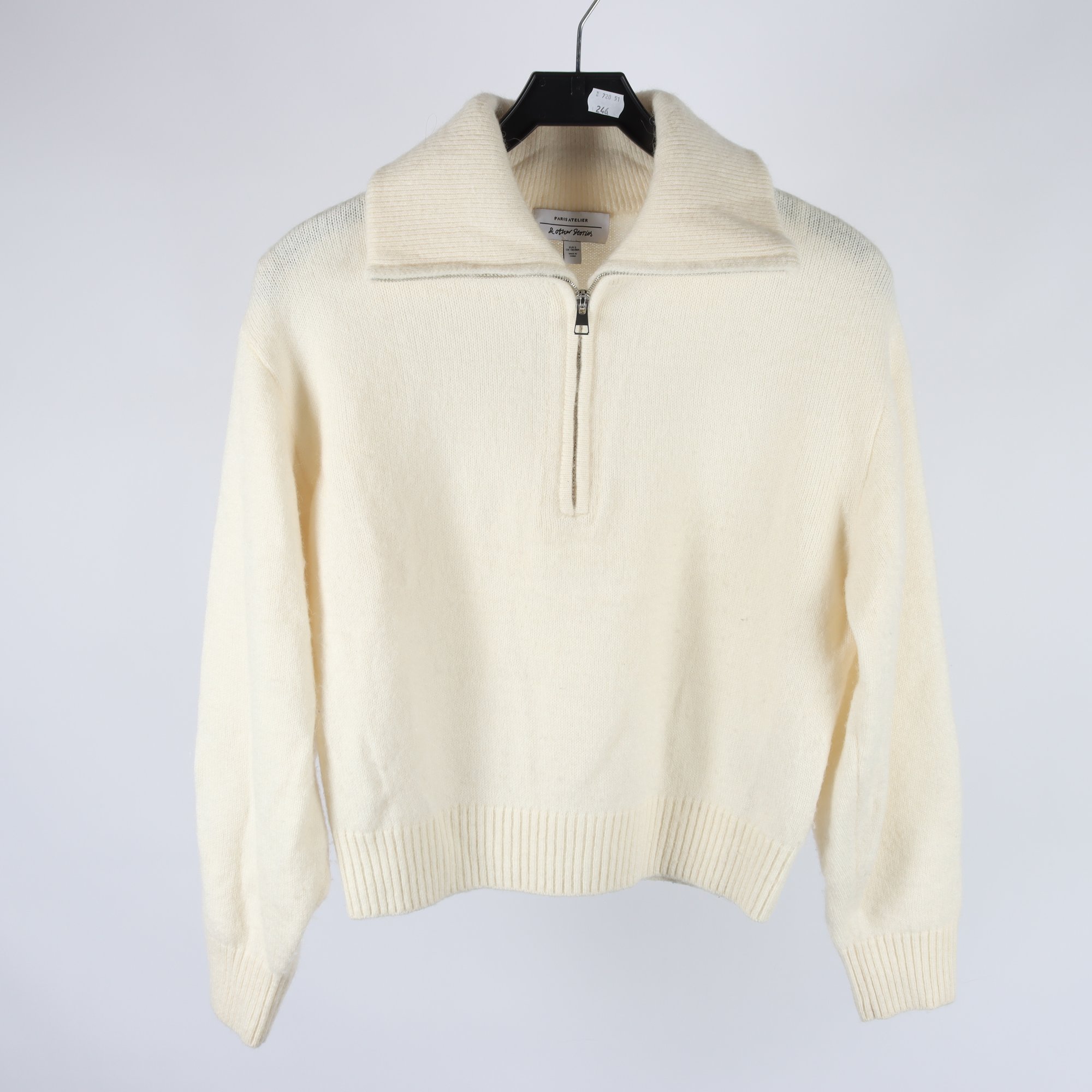 Tröja, &Other Stories, vit, stl. S