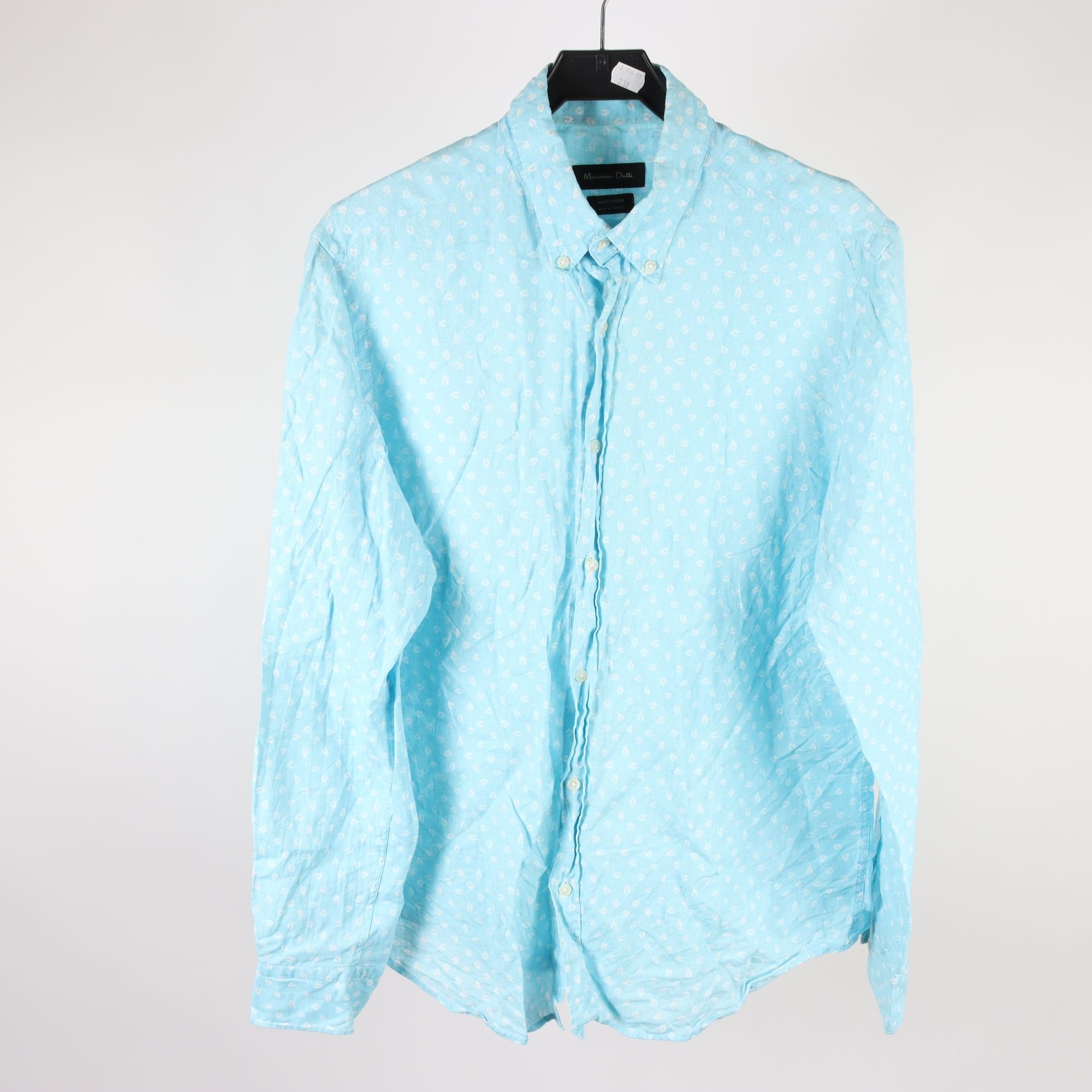 Skjorta, Massimo Dutti, blå, vit, stl. L