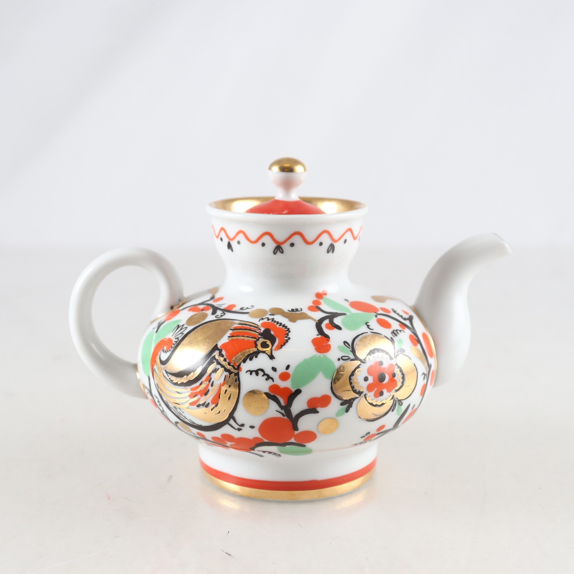 Tekanna, lomonsov. Handmålad.