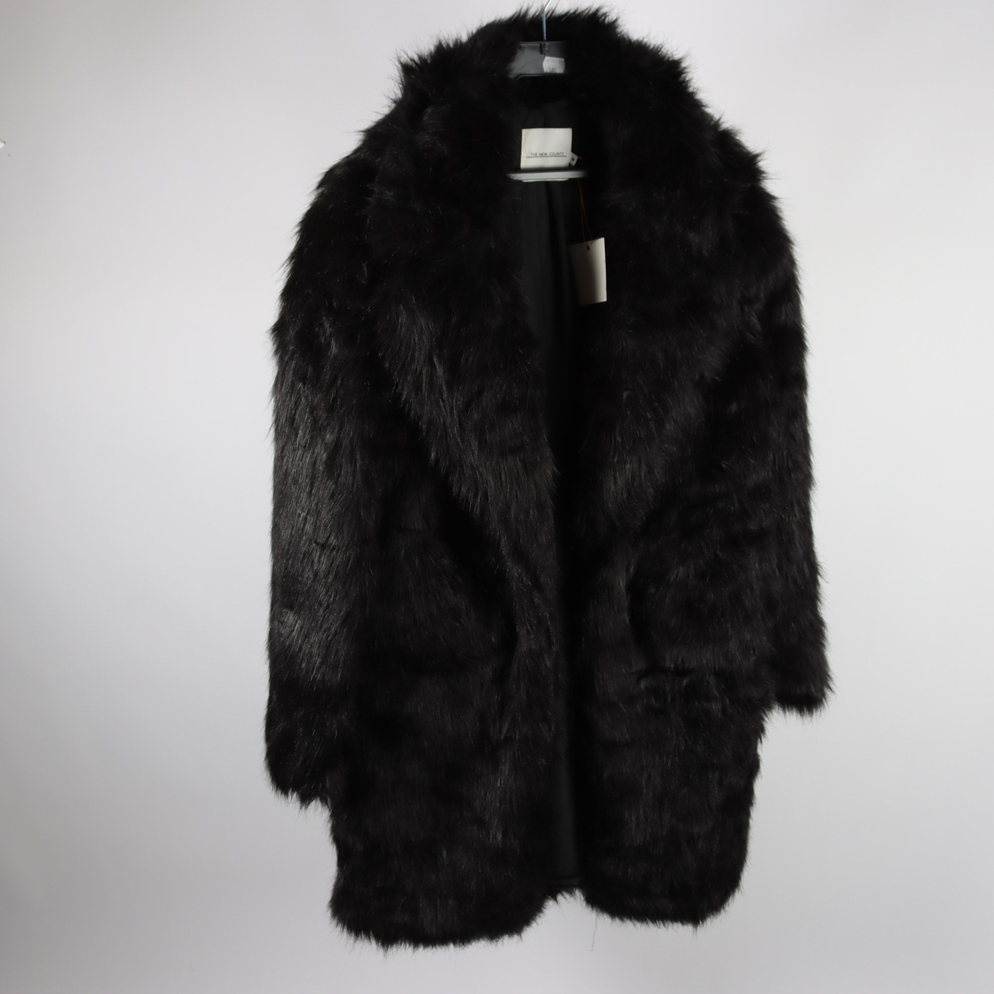 Kappa, The New County, svart, fuskpäls, stl. M