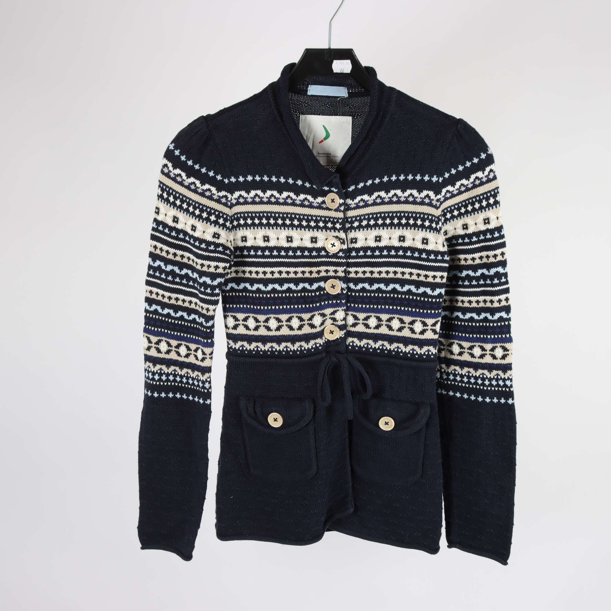 Kofta, Boomerang, blå, mönstrad, stl. XL