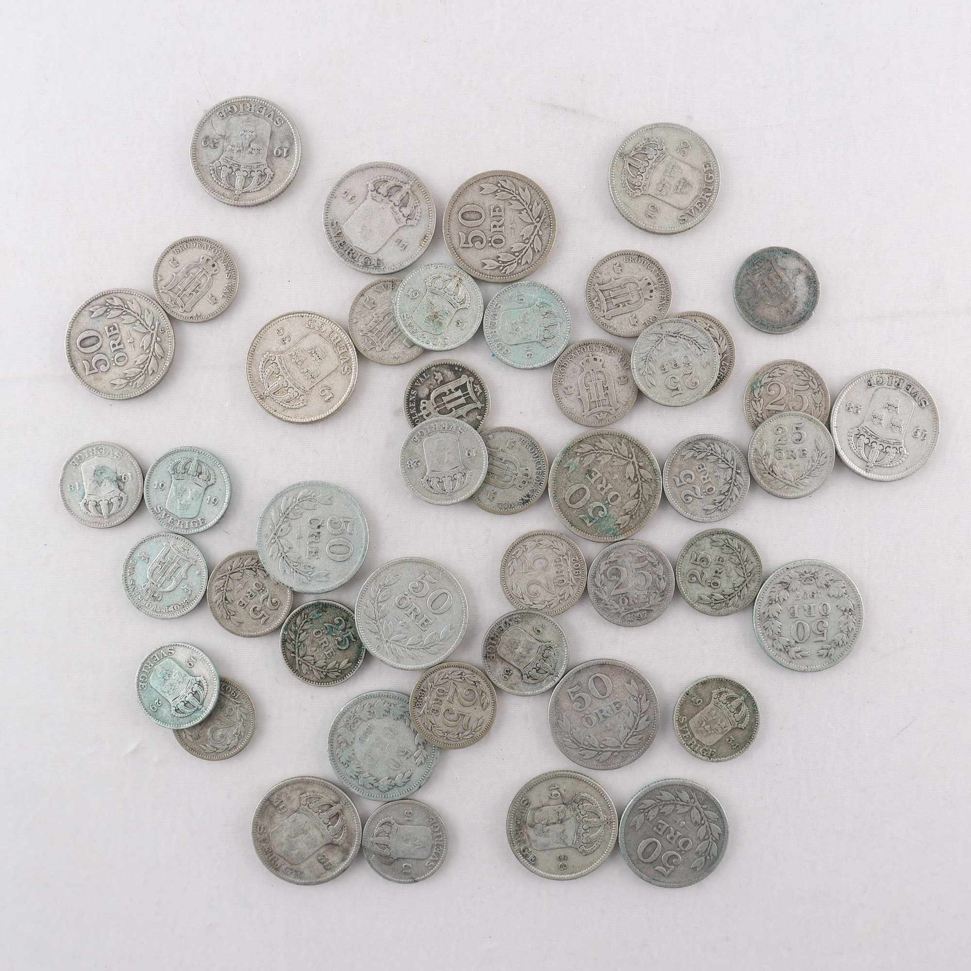 Samling med svenska silvermynt, 60%