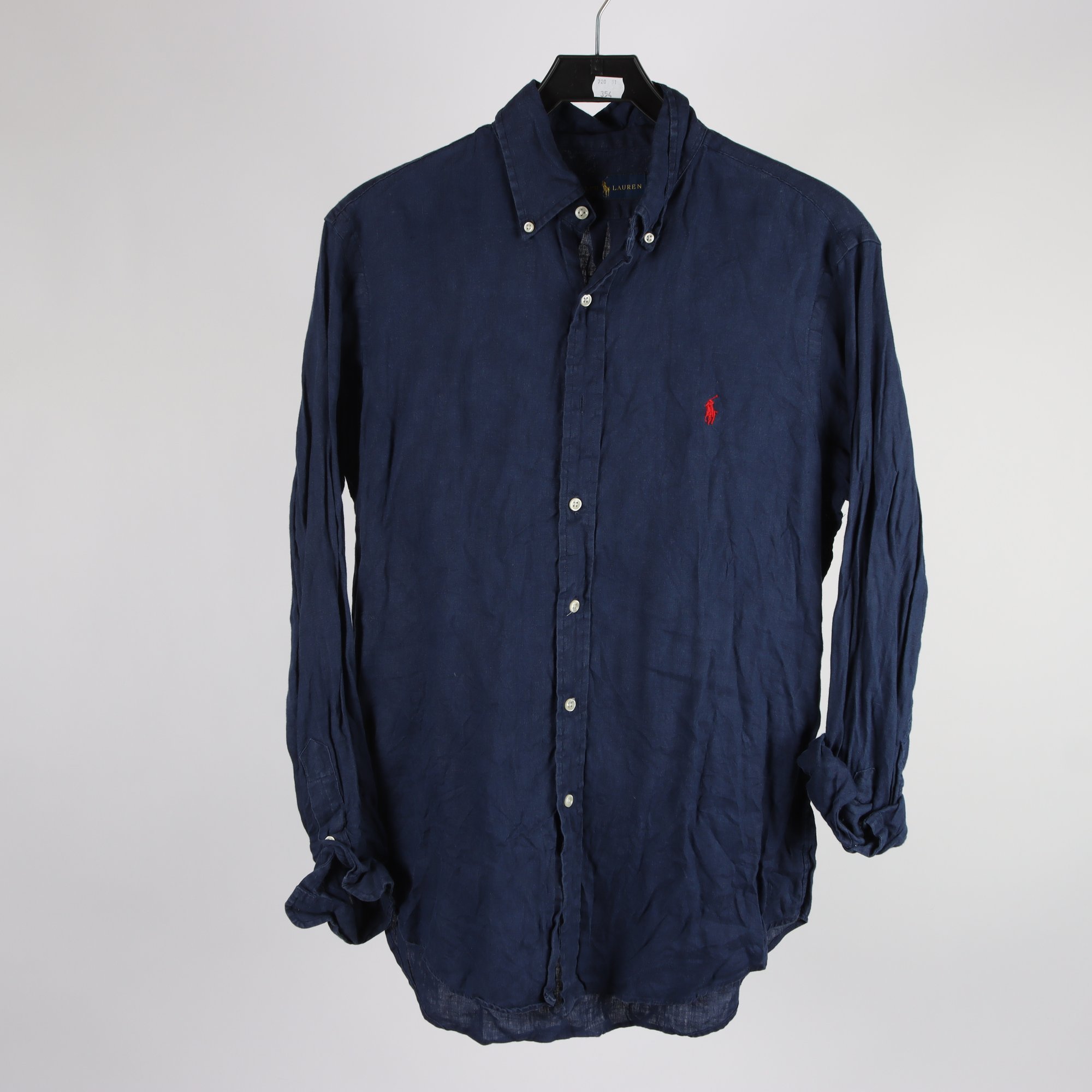 Skjorta, Ralph Lauren, blå, lin, stl. M.