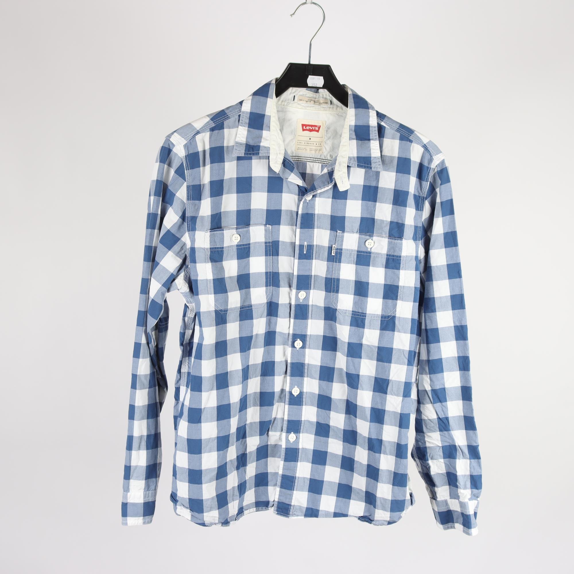 Skjorta, Levis, rutig, vit, blå, stl. M.
