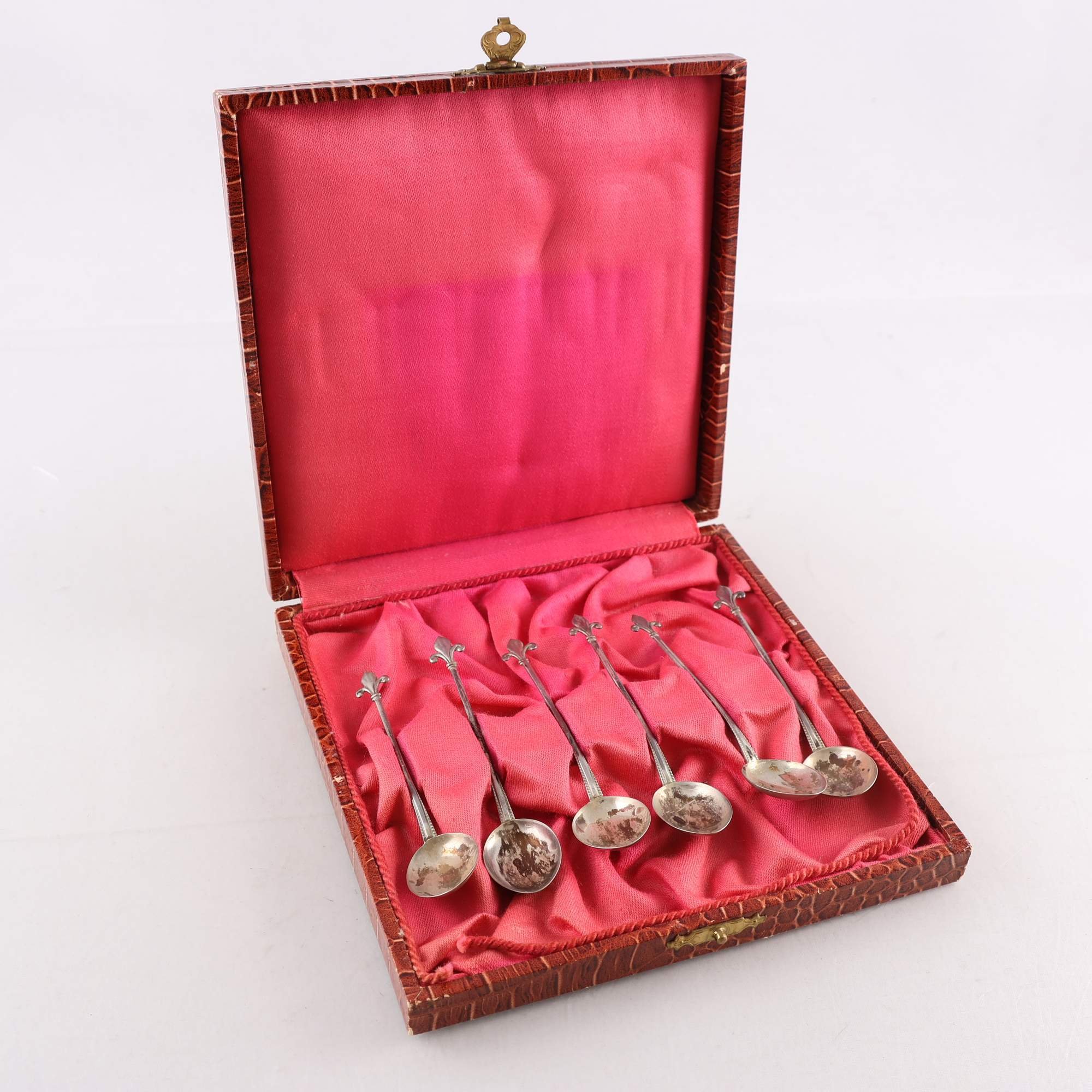 Kaffeskedar, silver, 830, kontrollstämplade, 6 st